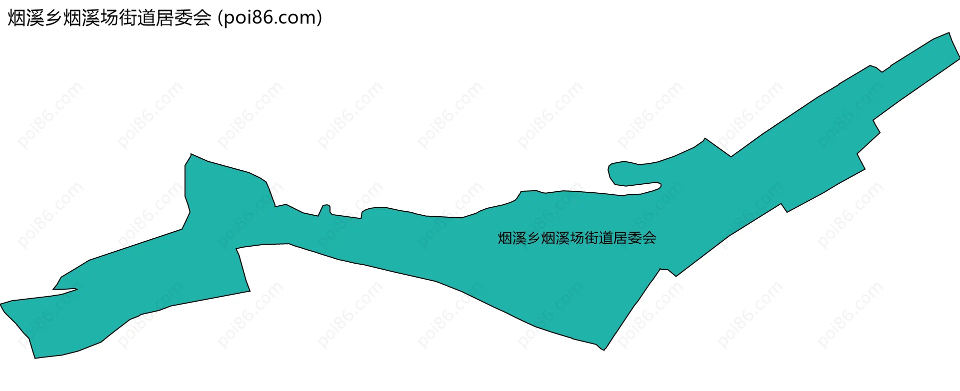 烟溪乡烟溪场街道居委会边界地图