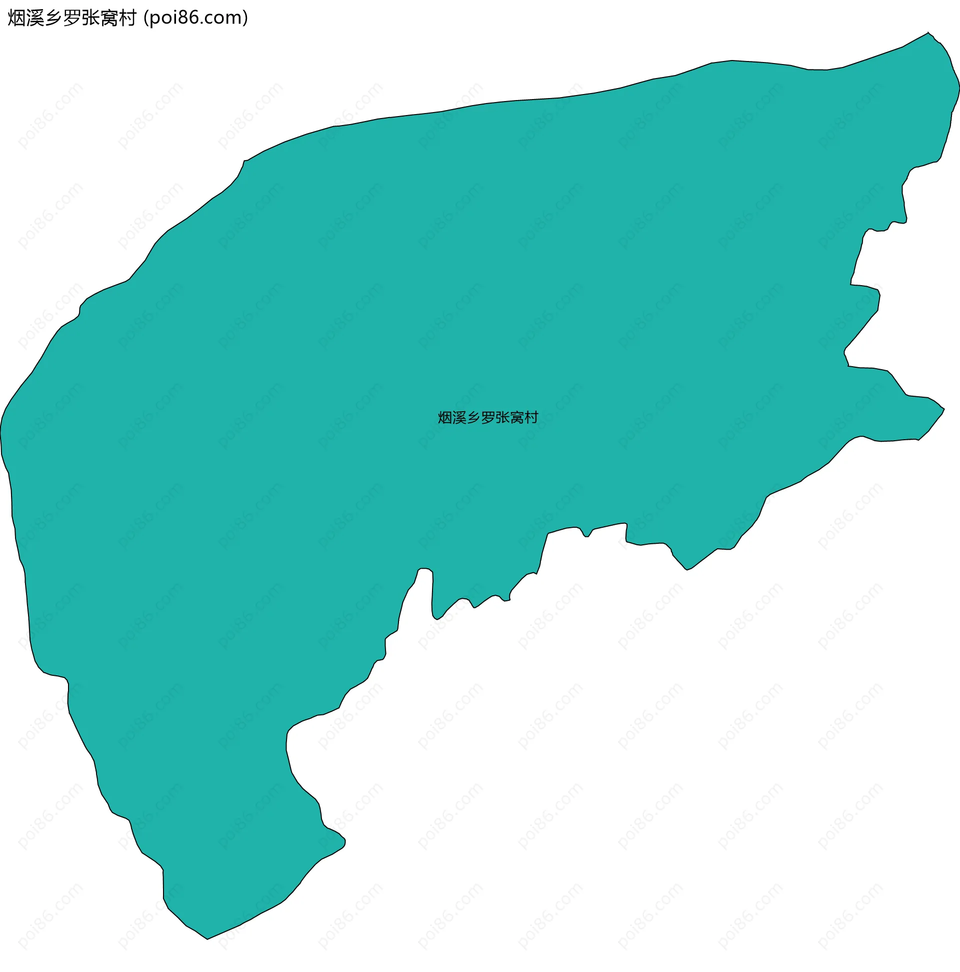 烟溪乡罗张窝村边界地图