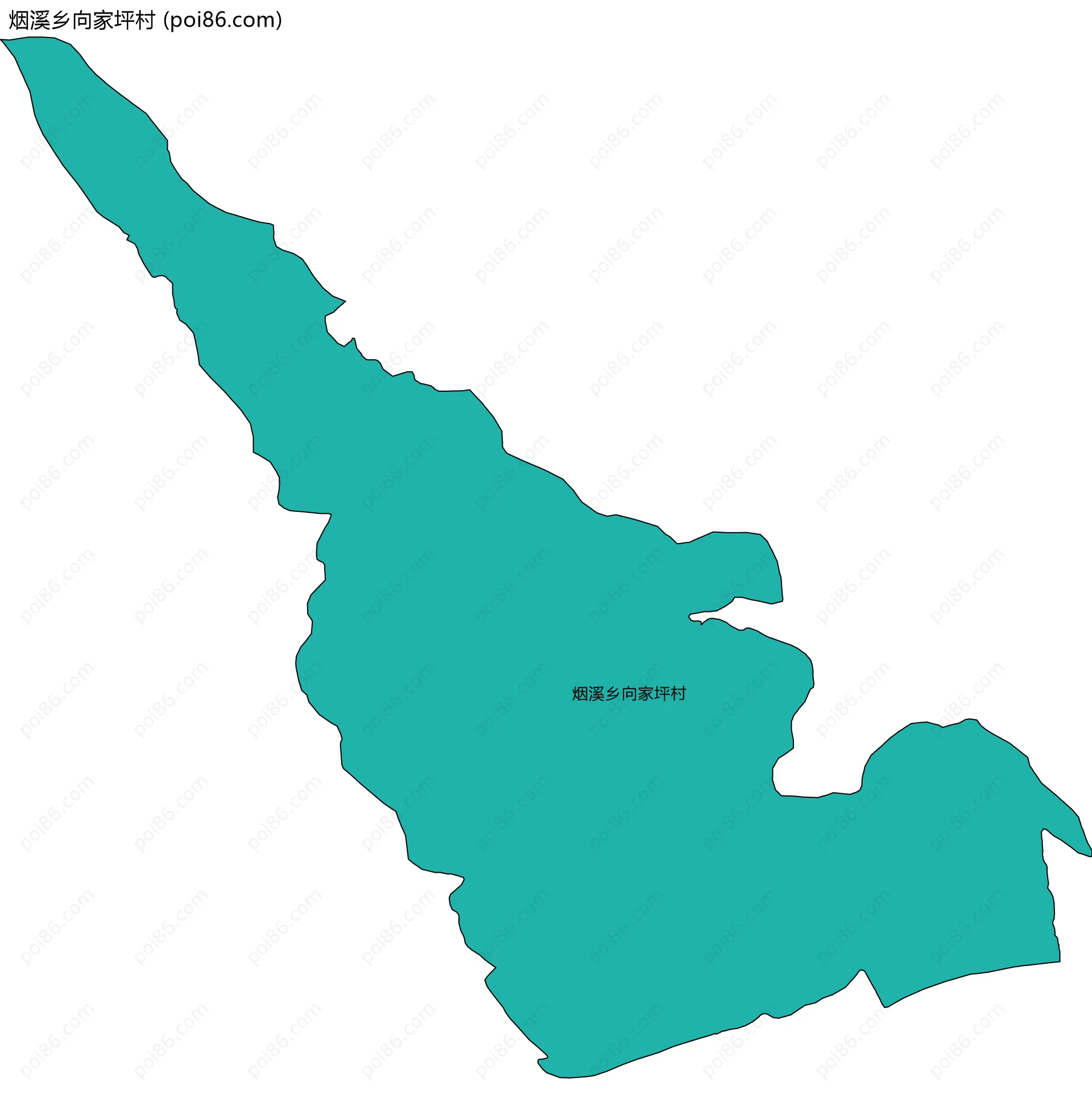 烟溪乡向家坪村边界地图