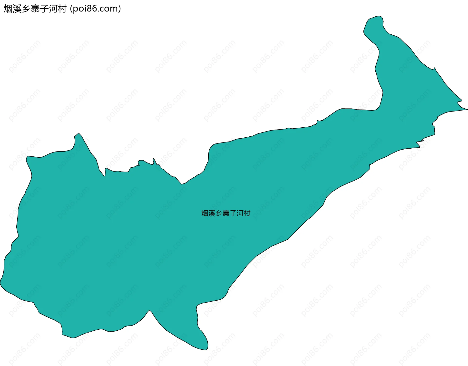 烟溪乡寨子河村边界地图