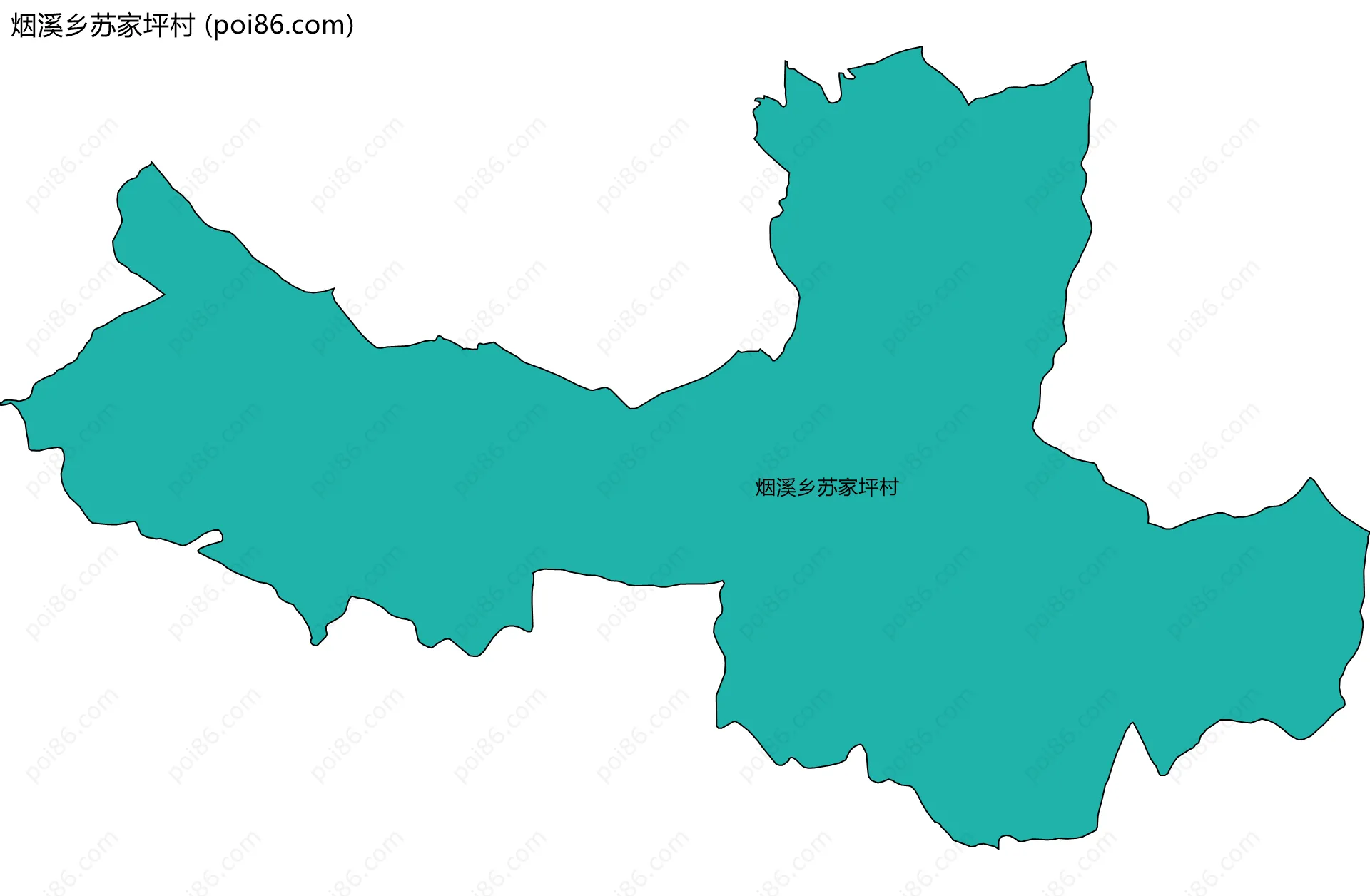 烟溪乡苏家坪村边界地图