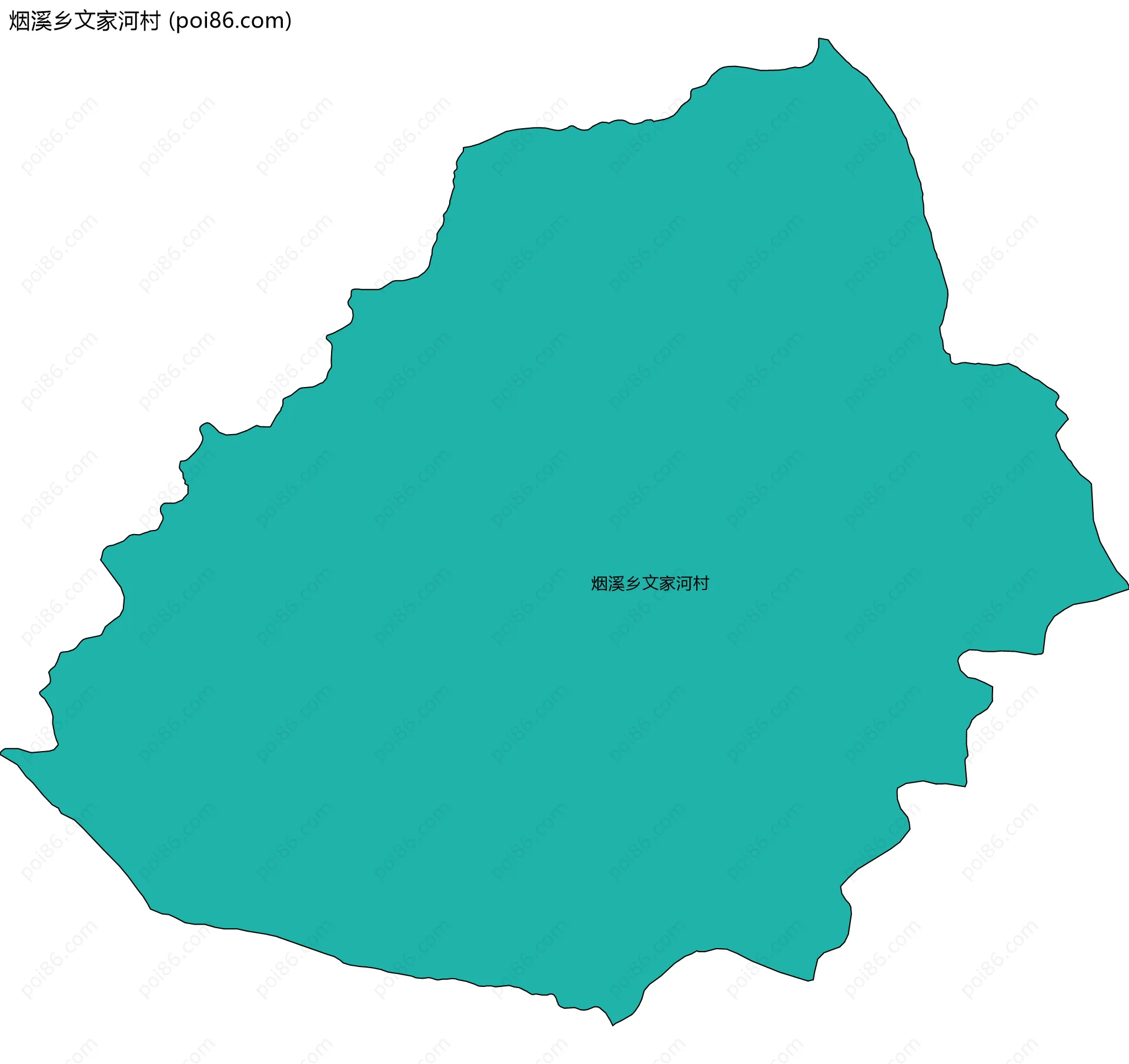 烟溪乡文家河村边界地图