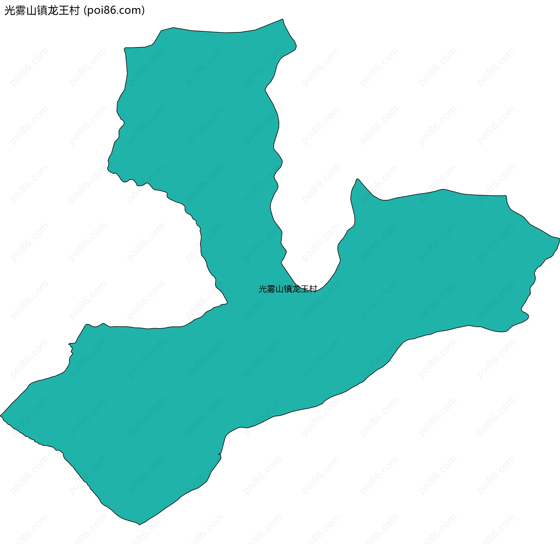 光雾山镇龙王村边界地图
