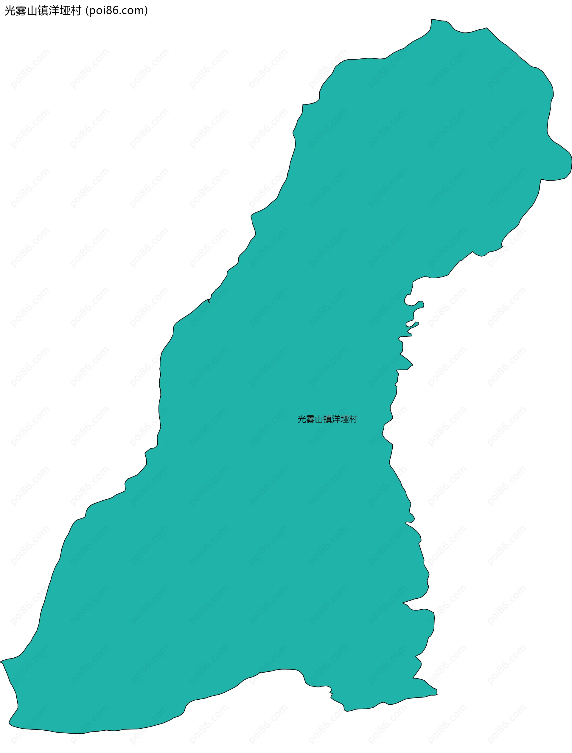 光雾山镇洋垭村边界地图