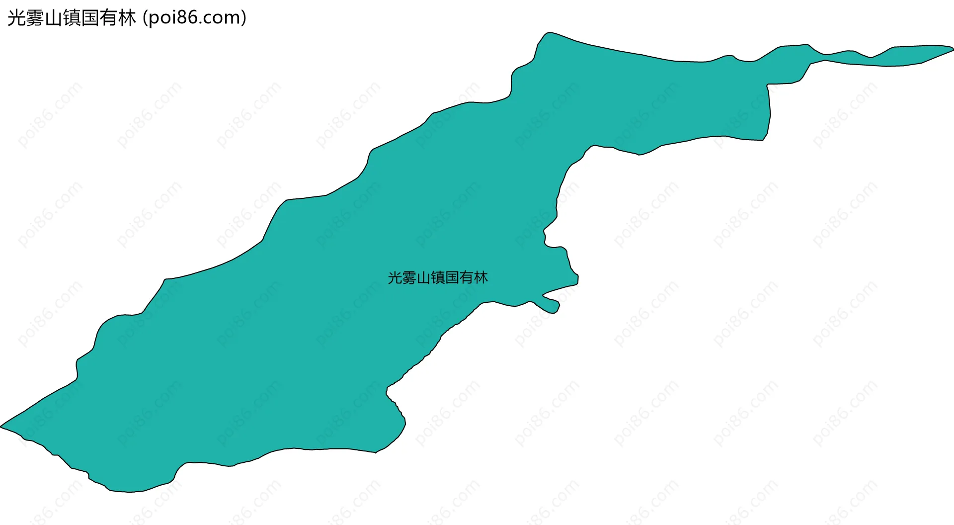 光雾山镇国有林边界地图