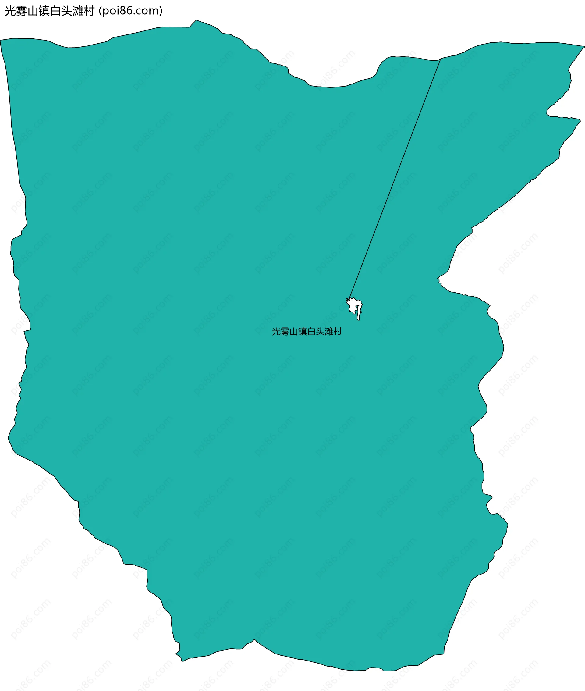 光雾山镇白头滩村边界地图