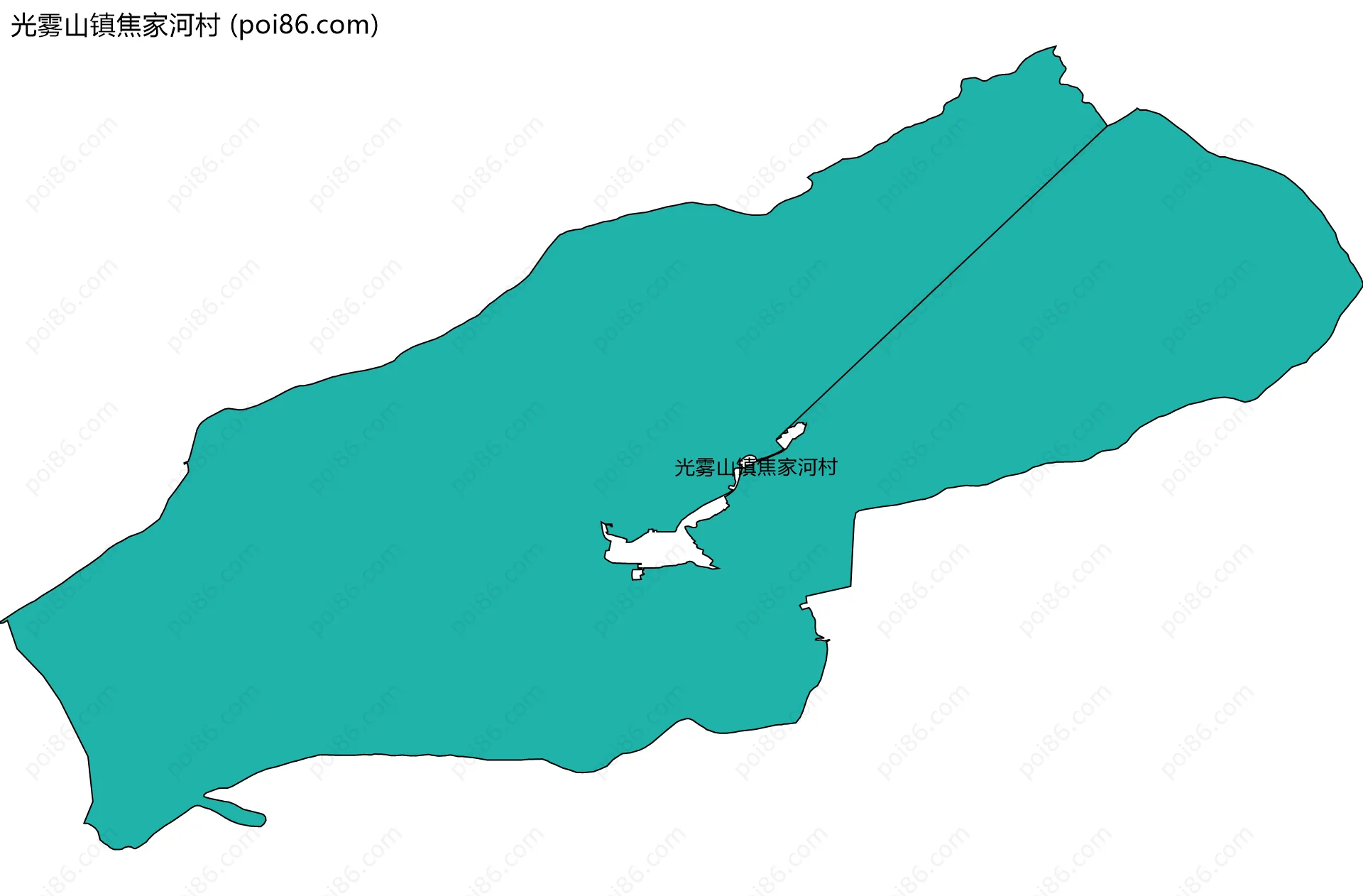 光雾山镇焦家河村边界地图