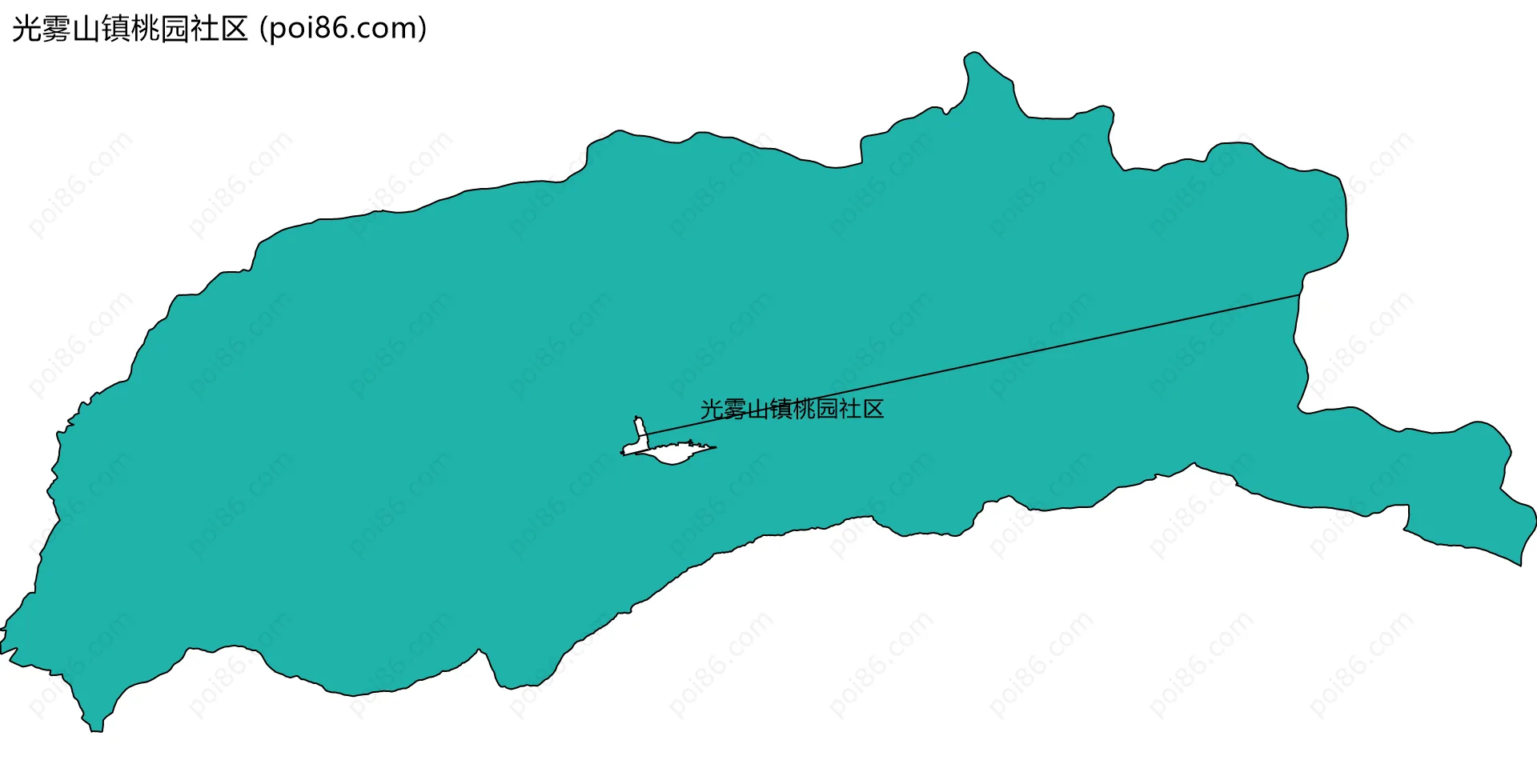 光雾山镇桃园社区边界地图