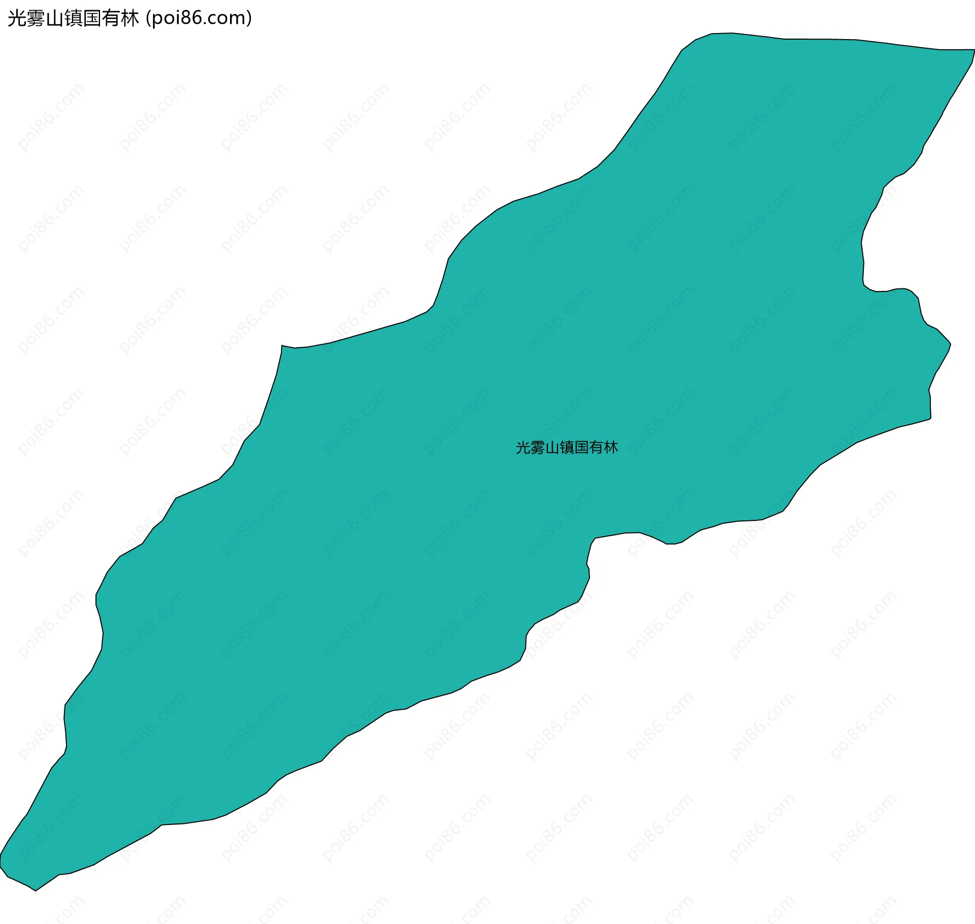 光雾山镇国有林边界地图