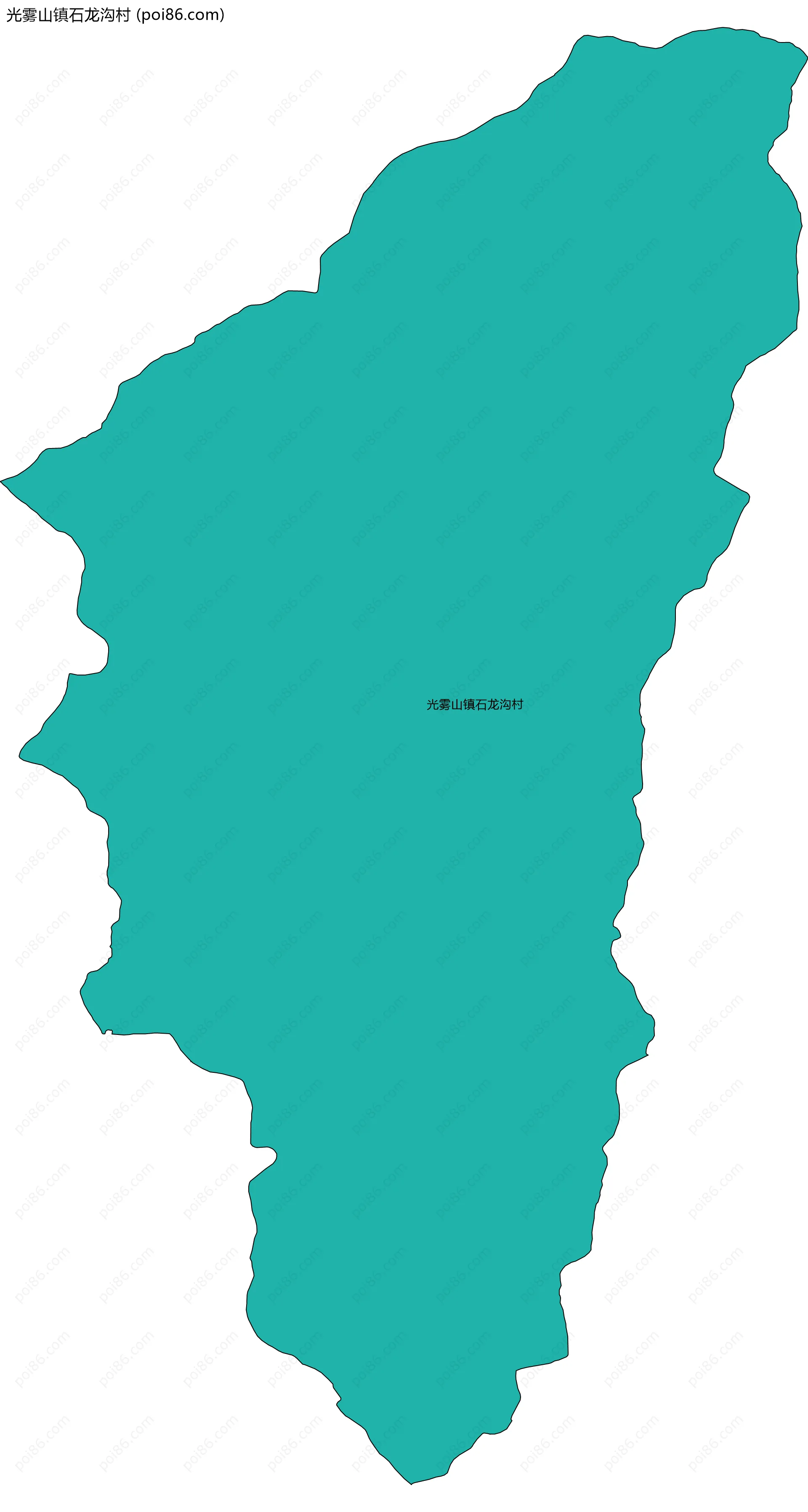 光雾山镇石龙沟村边界地图