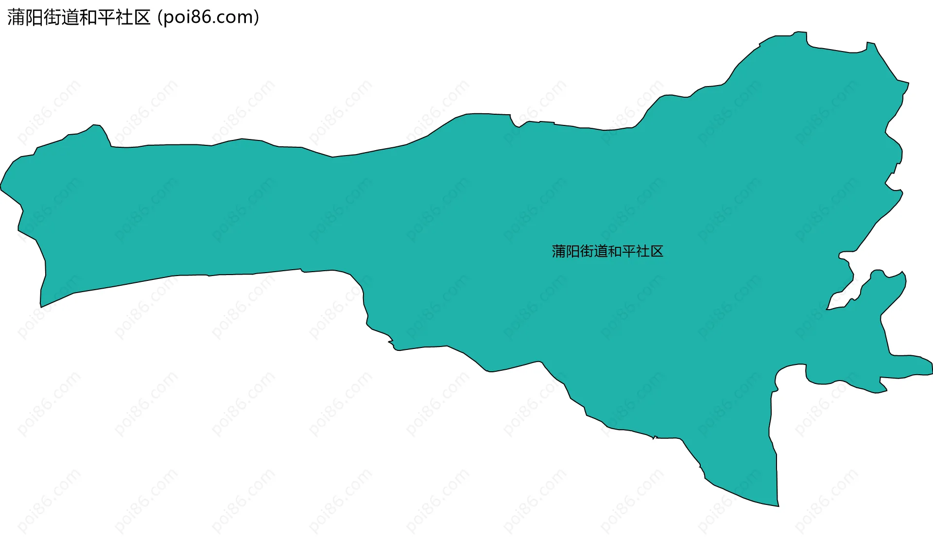 蒲阳街道和平社区边界地图