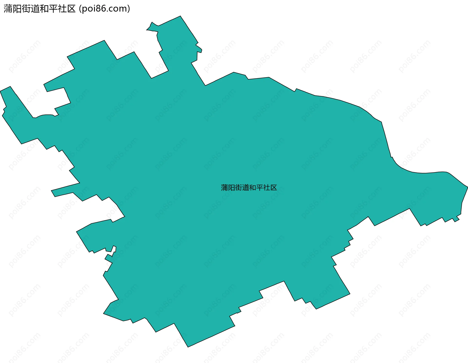 蒲阳街道和平社区边界地图