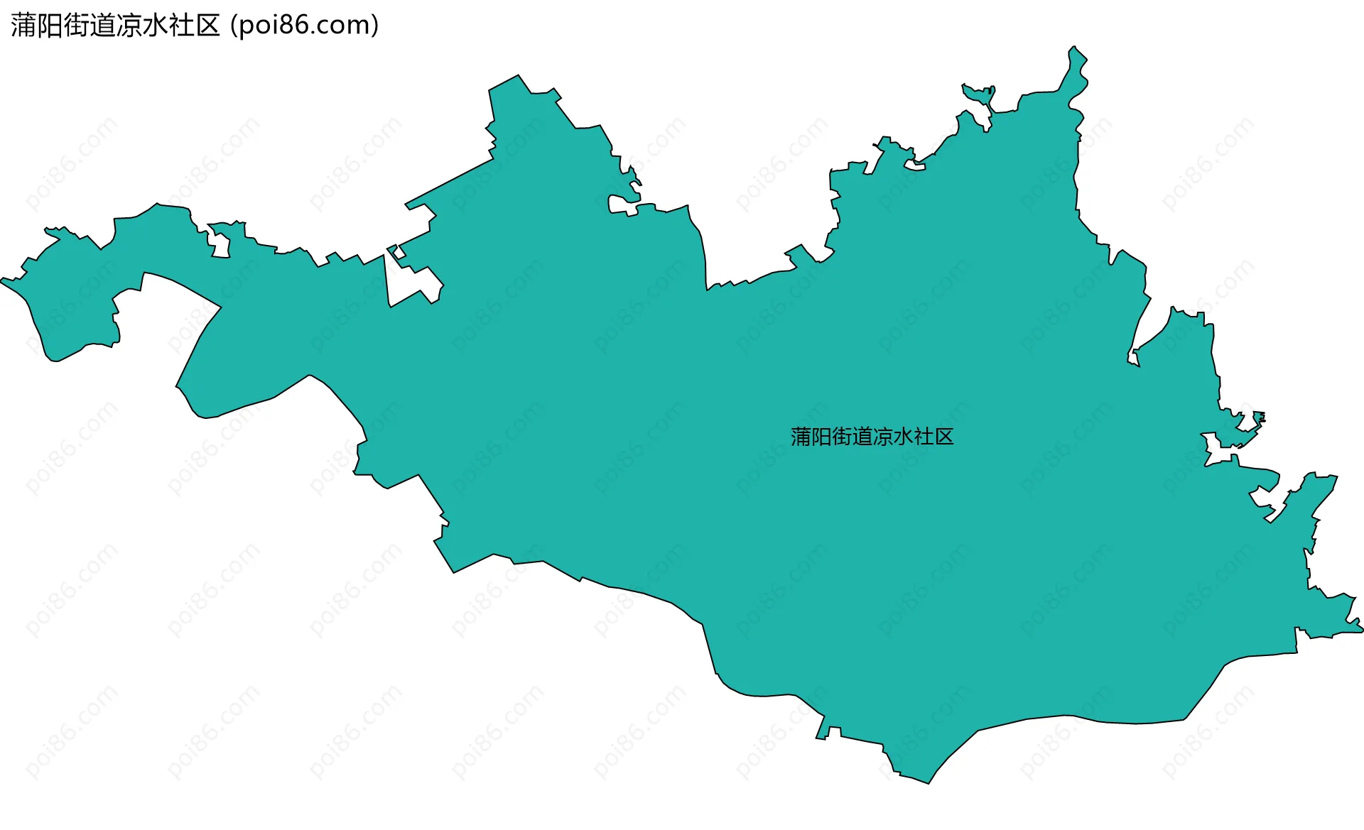 蒲阳街道凉水社区边界地图