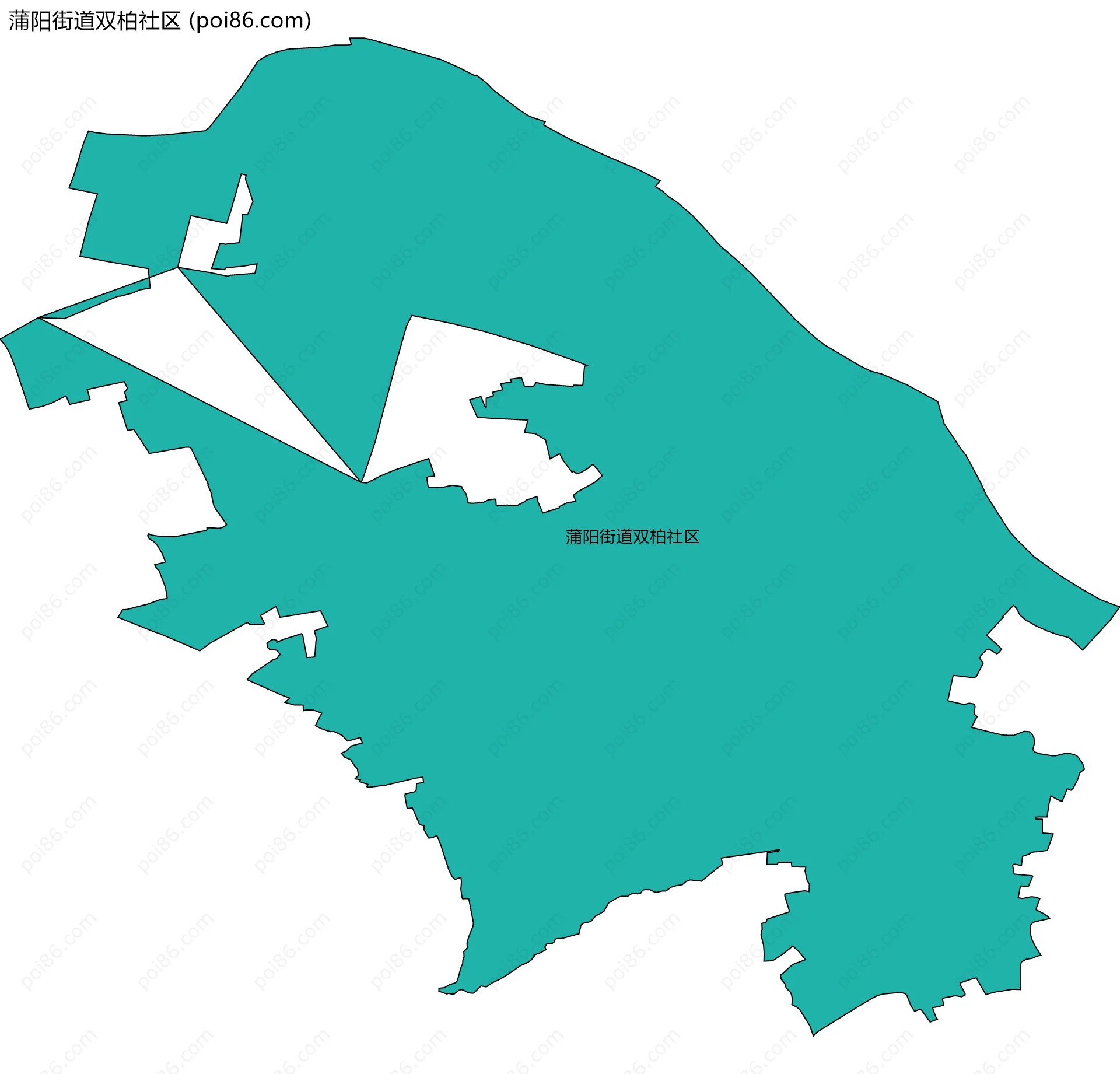 蒲阳街道双柏社区边界地图