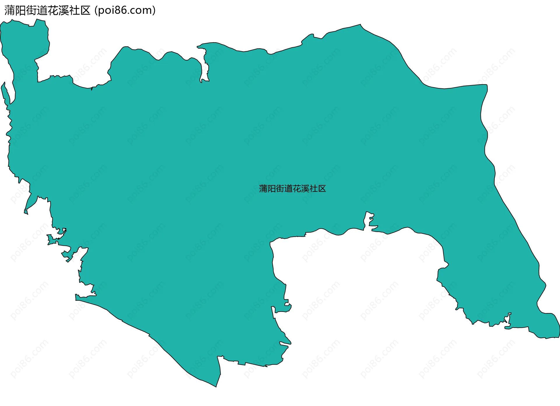 蒲阳街道花溪社区边界地图