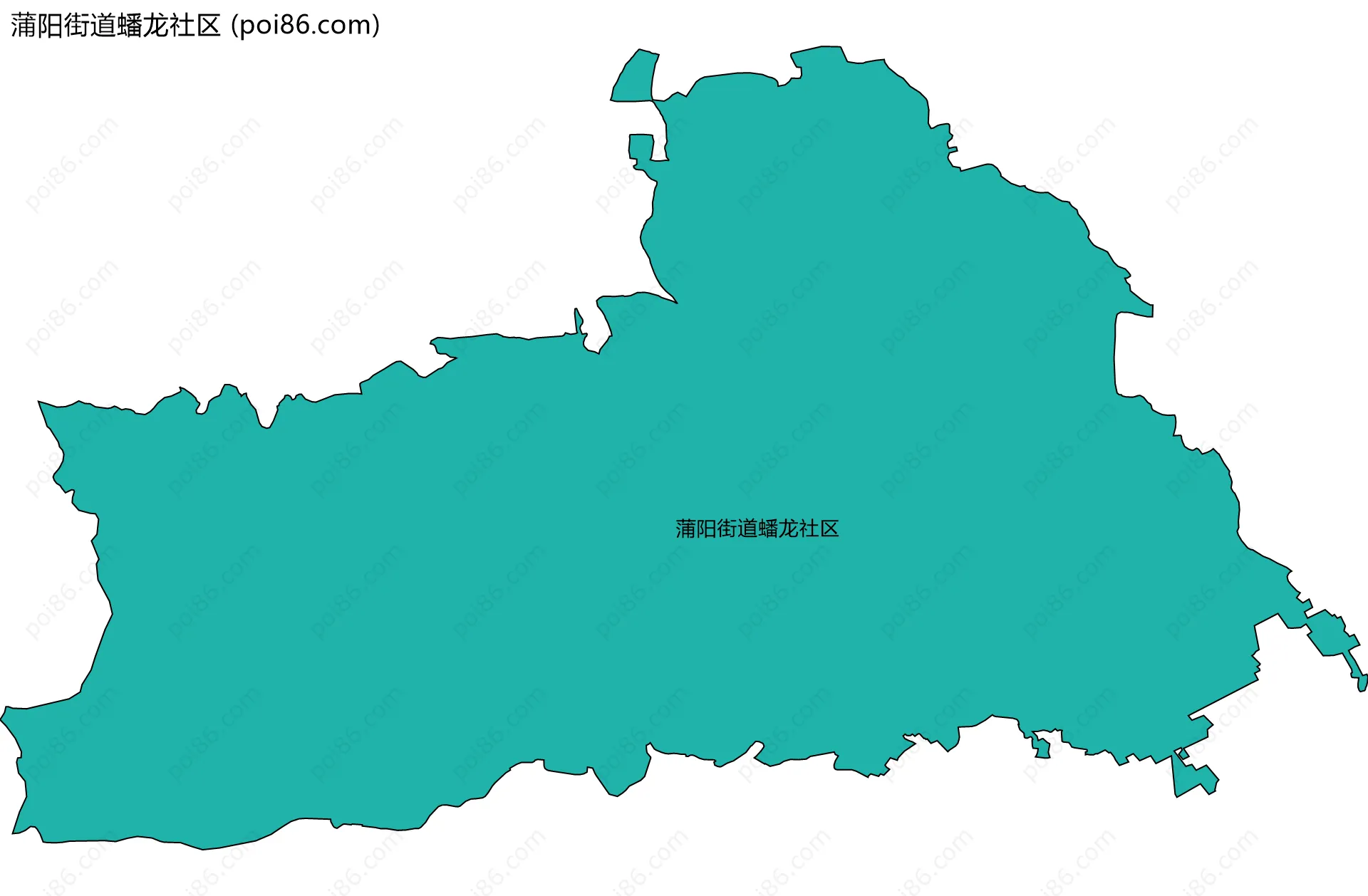 蒲阳街道蟠龙社区边界地图