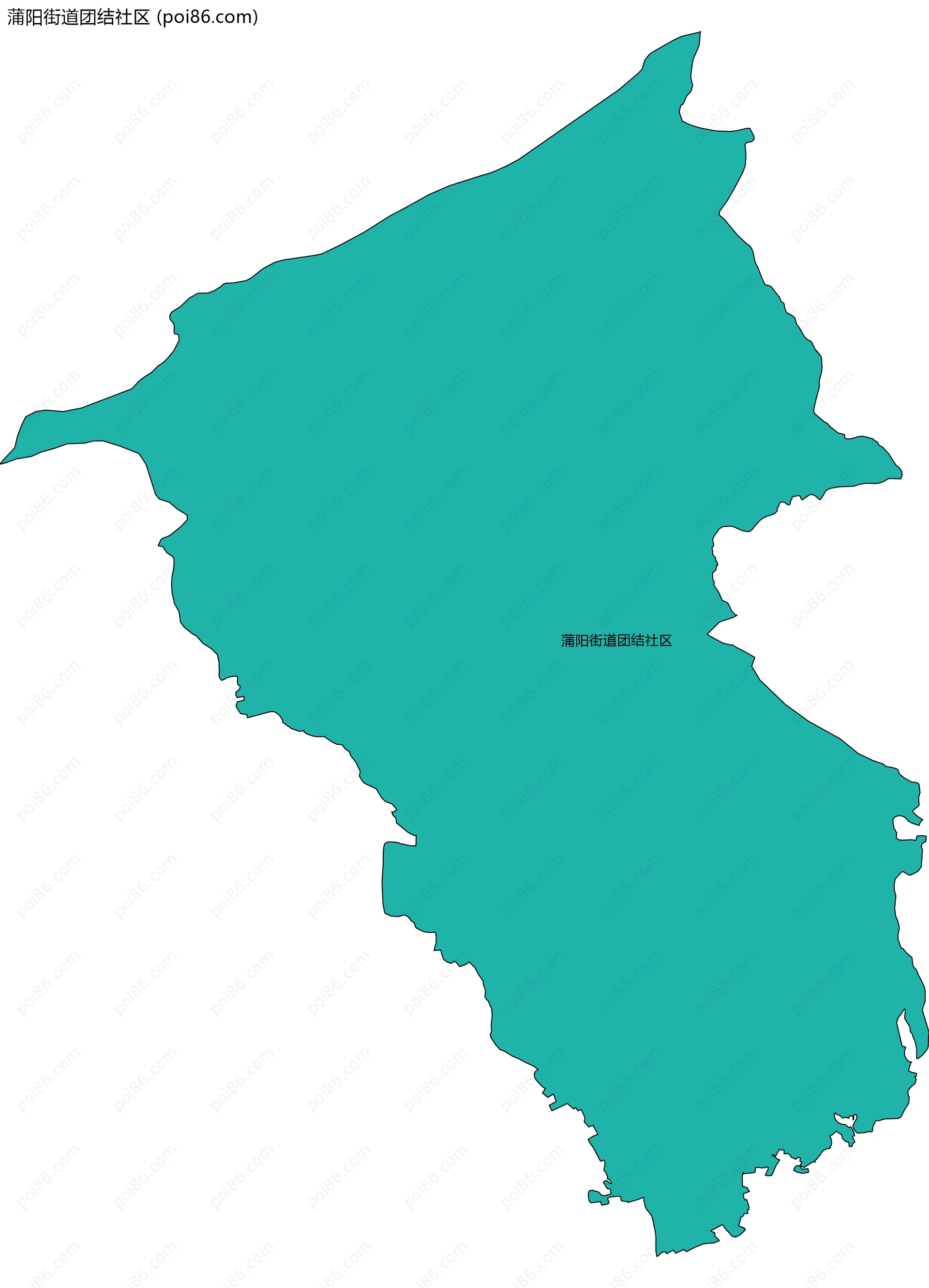 蒲阳街道团结社区边界地图