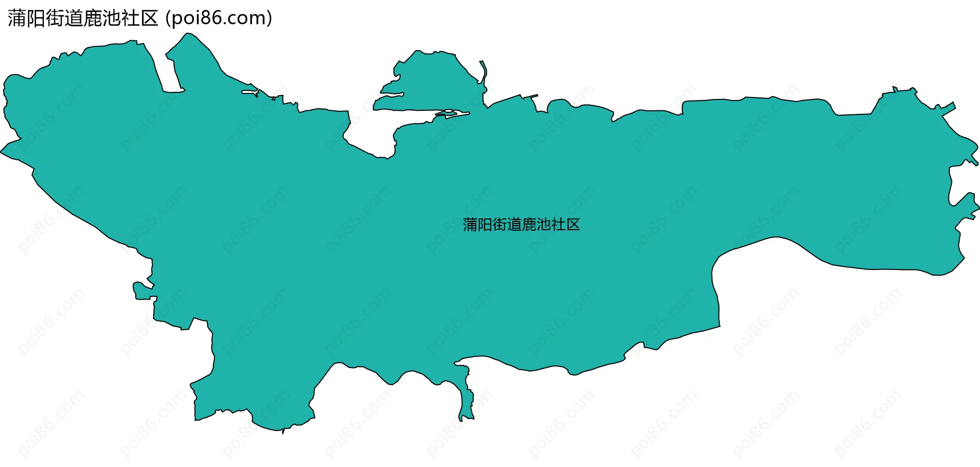 蒲阳街道鹿池社区边界地图