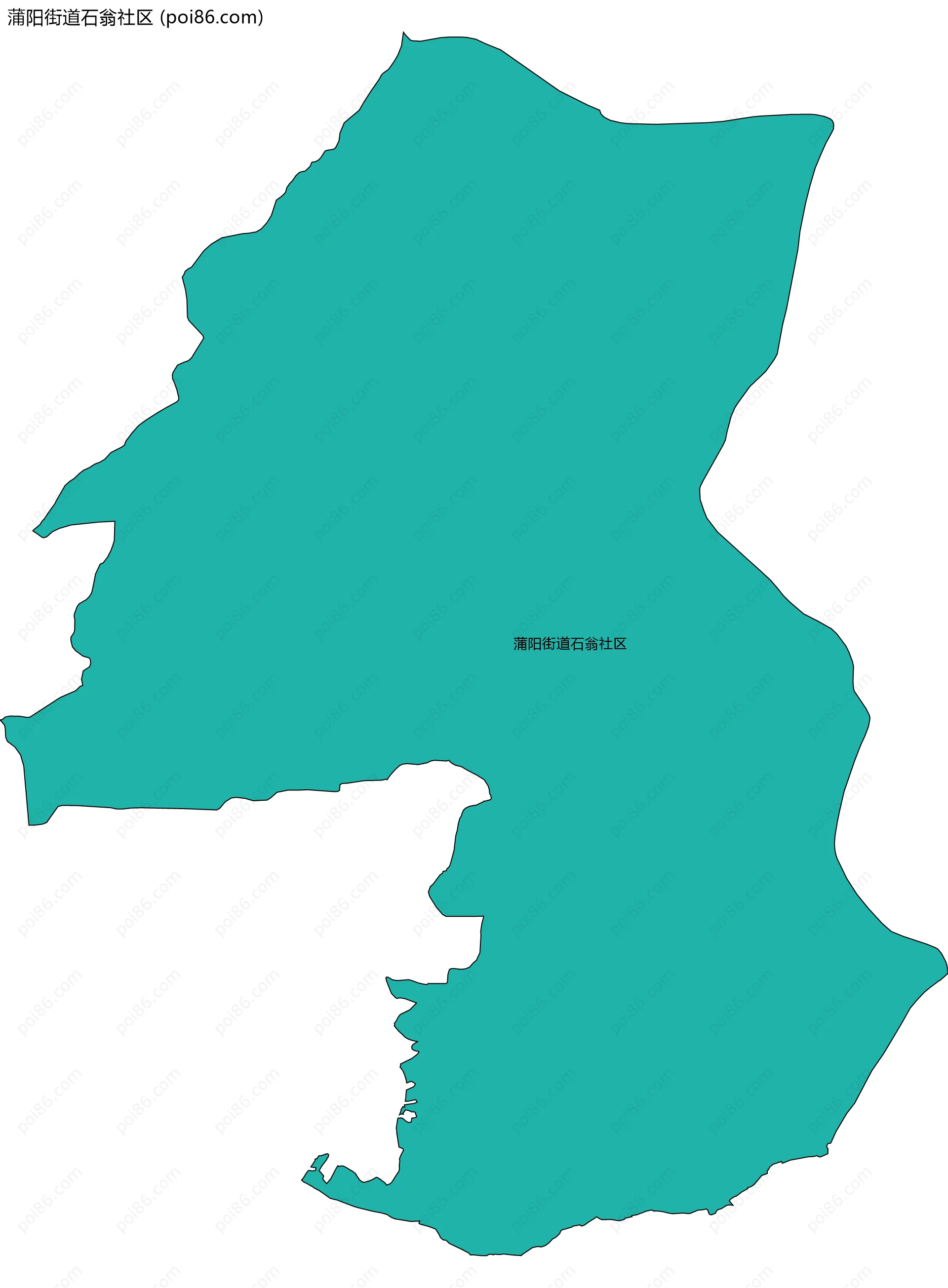 蒲阳街道石翁社区边界地图