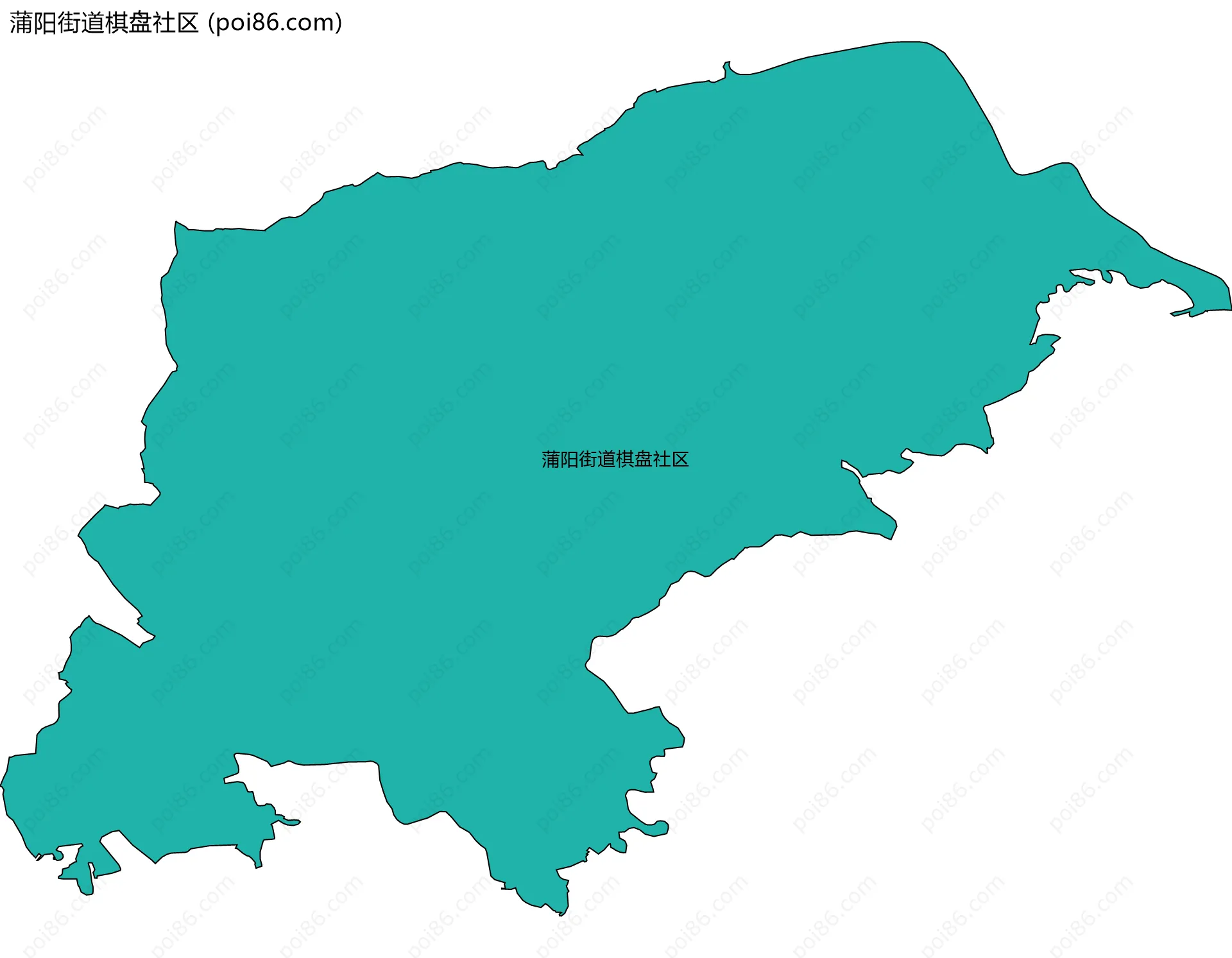 蒲阳街道棋盘社区边界地图