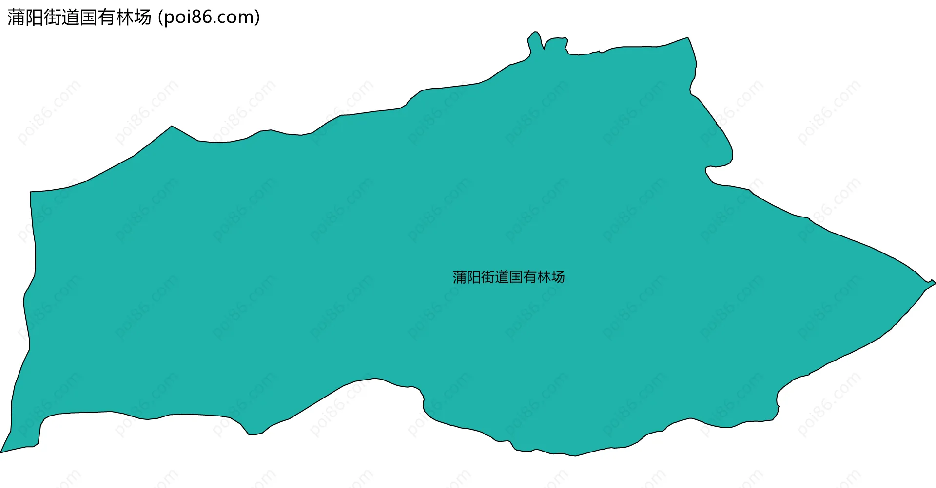 蒲阳街道国有林场边界地图