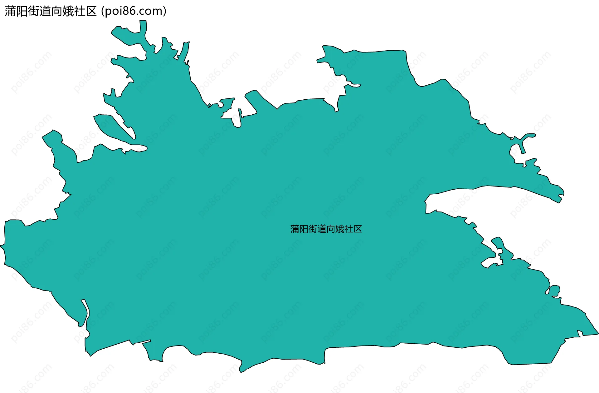 蒲阳街道向娥社区边界地图