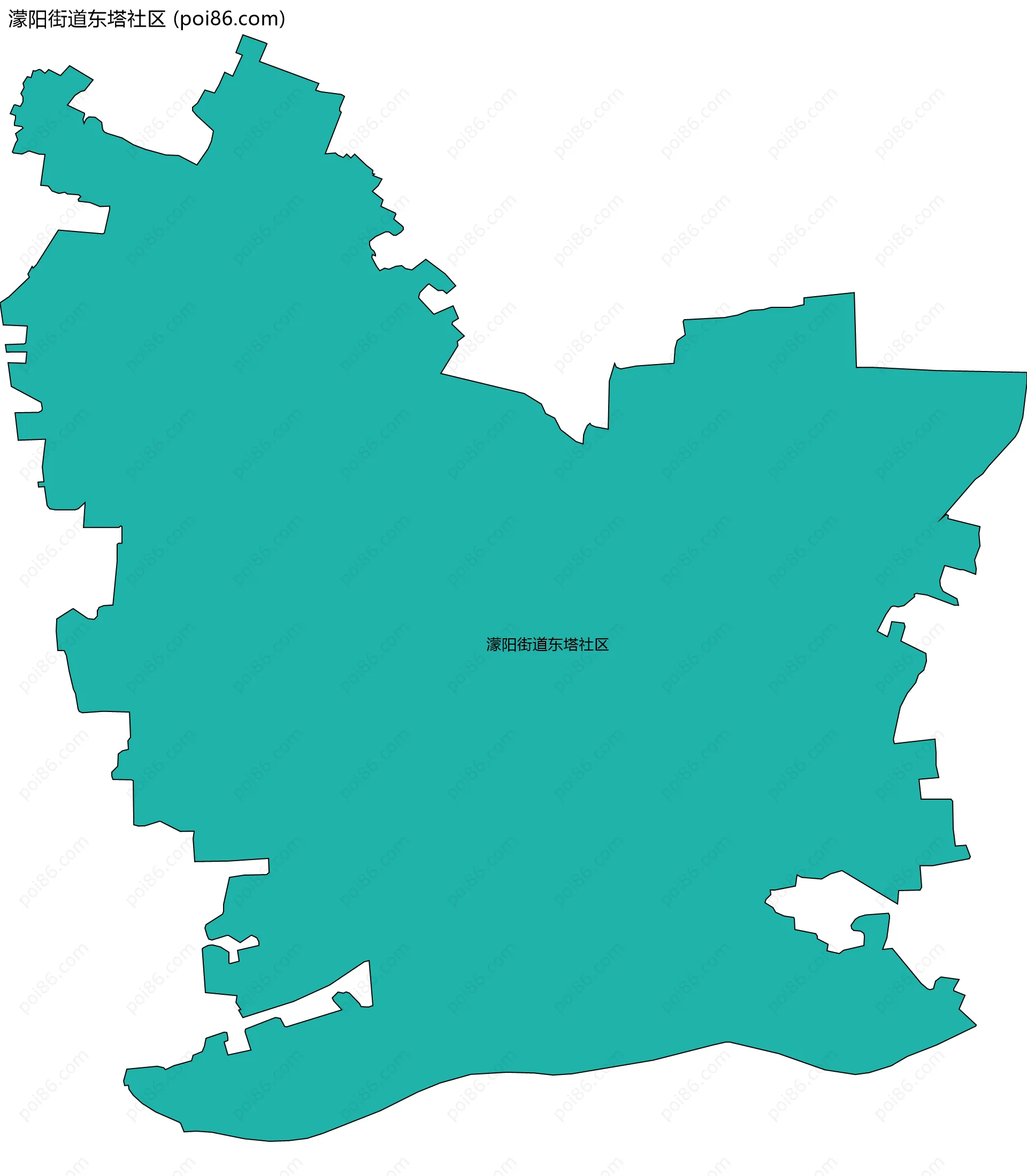 濛阳街道东塔社区边界地图