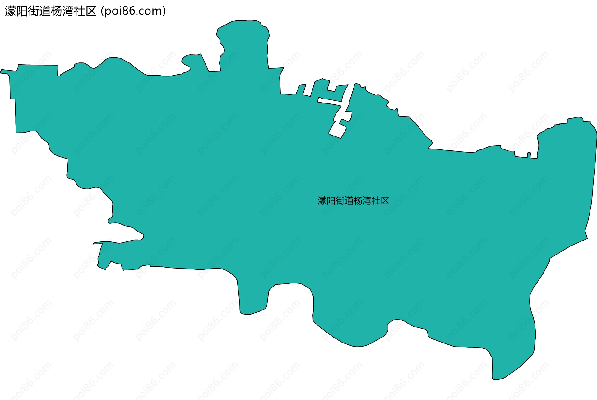 濛阳街道杨湾社区边界地图