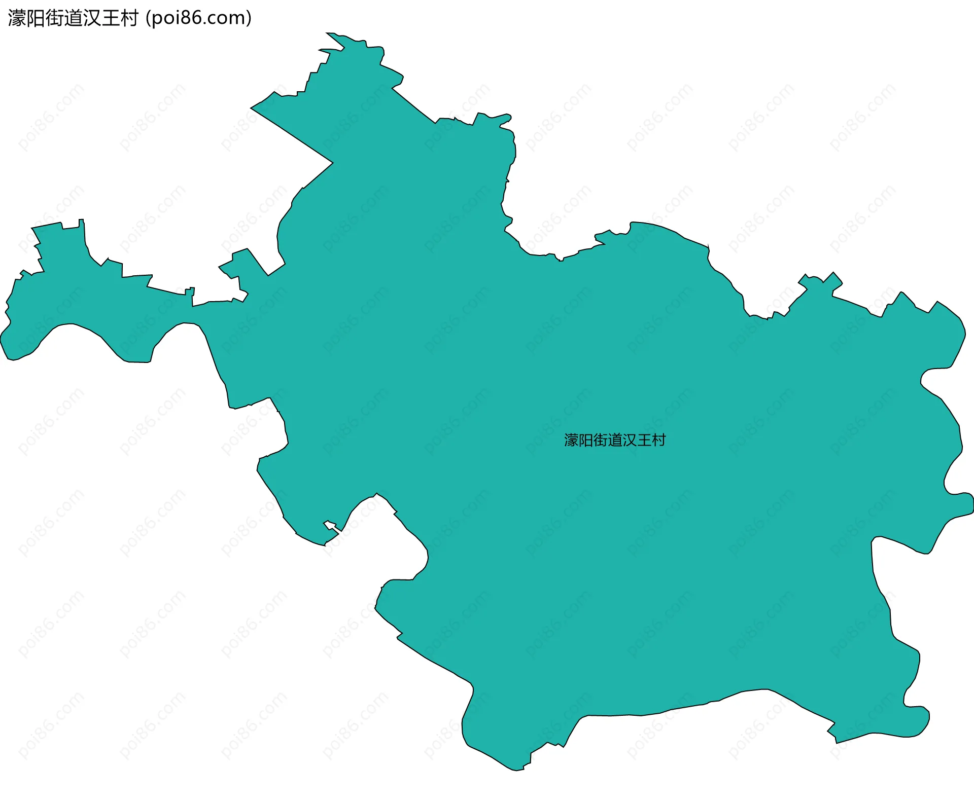 濛阳街道汉王村边界地图