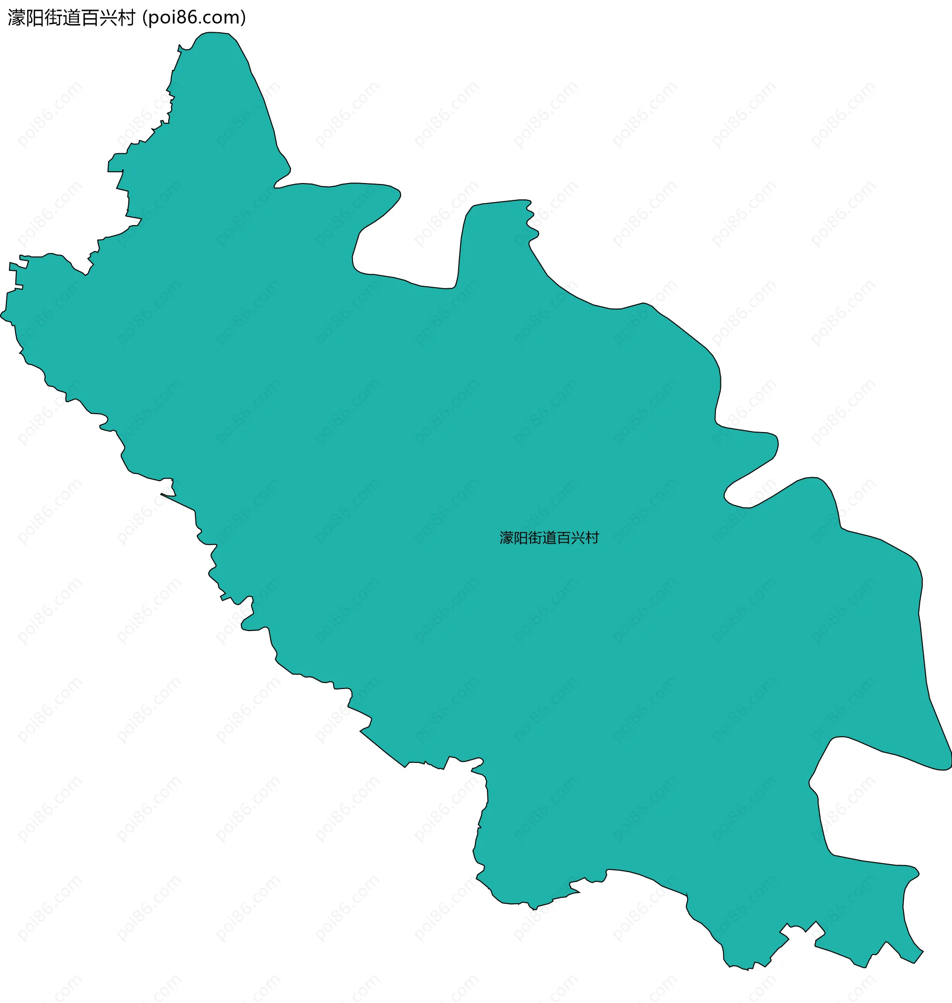 濛阳街道百兴村边界地图