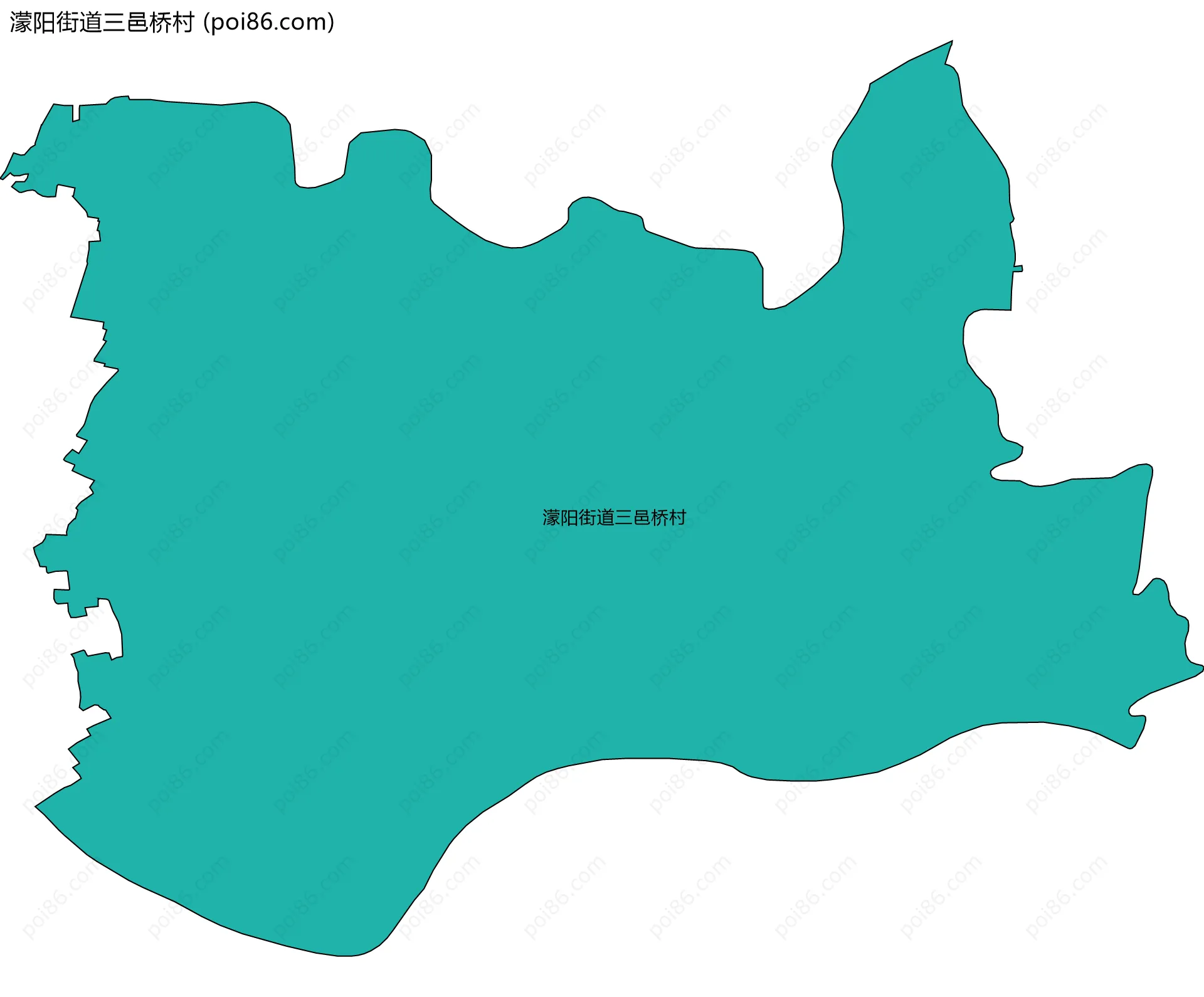 濛阳街道三邑桥村边界地图