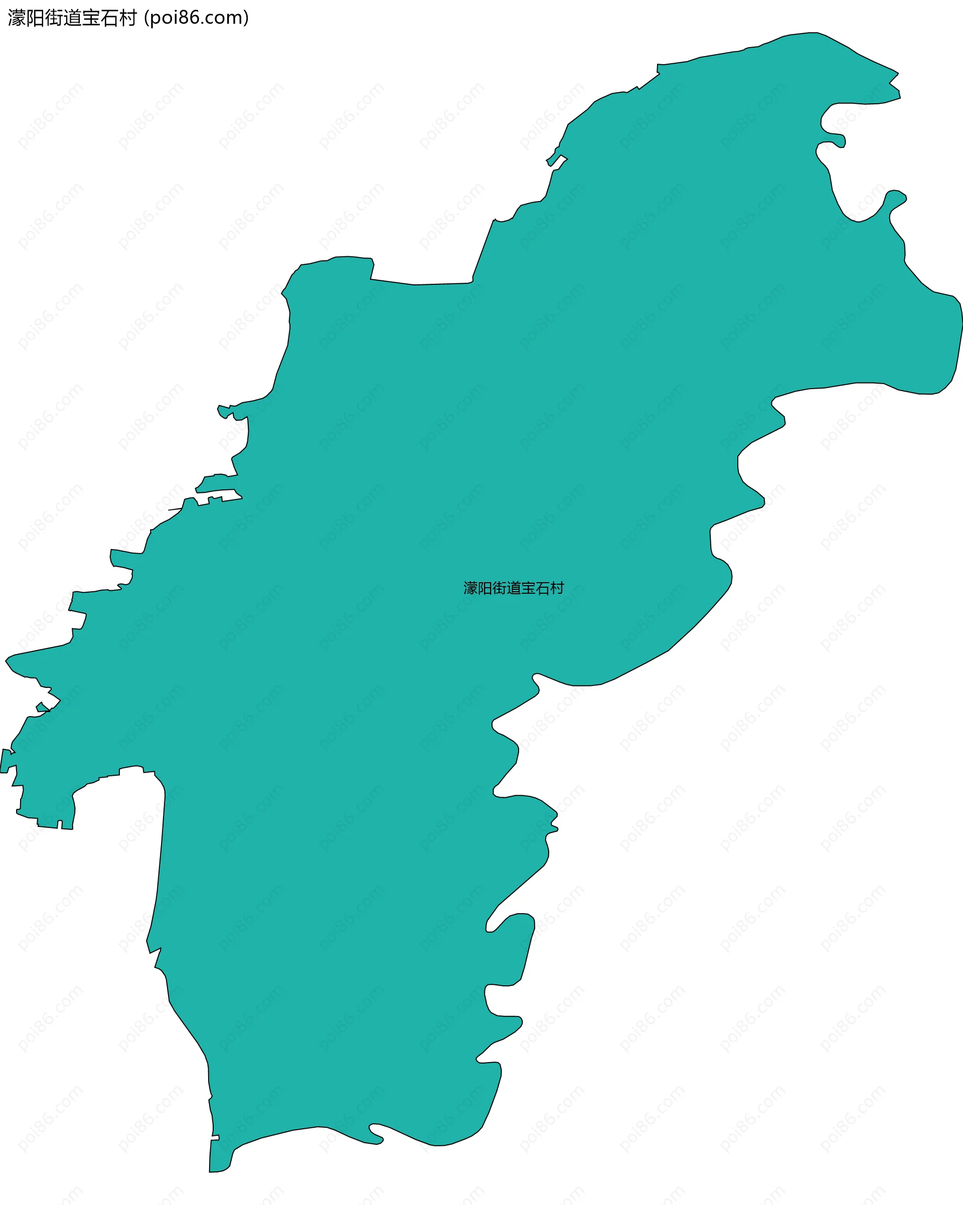 濛阳街道宝石村边界地图