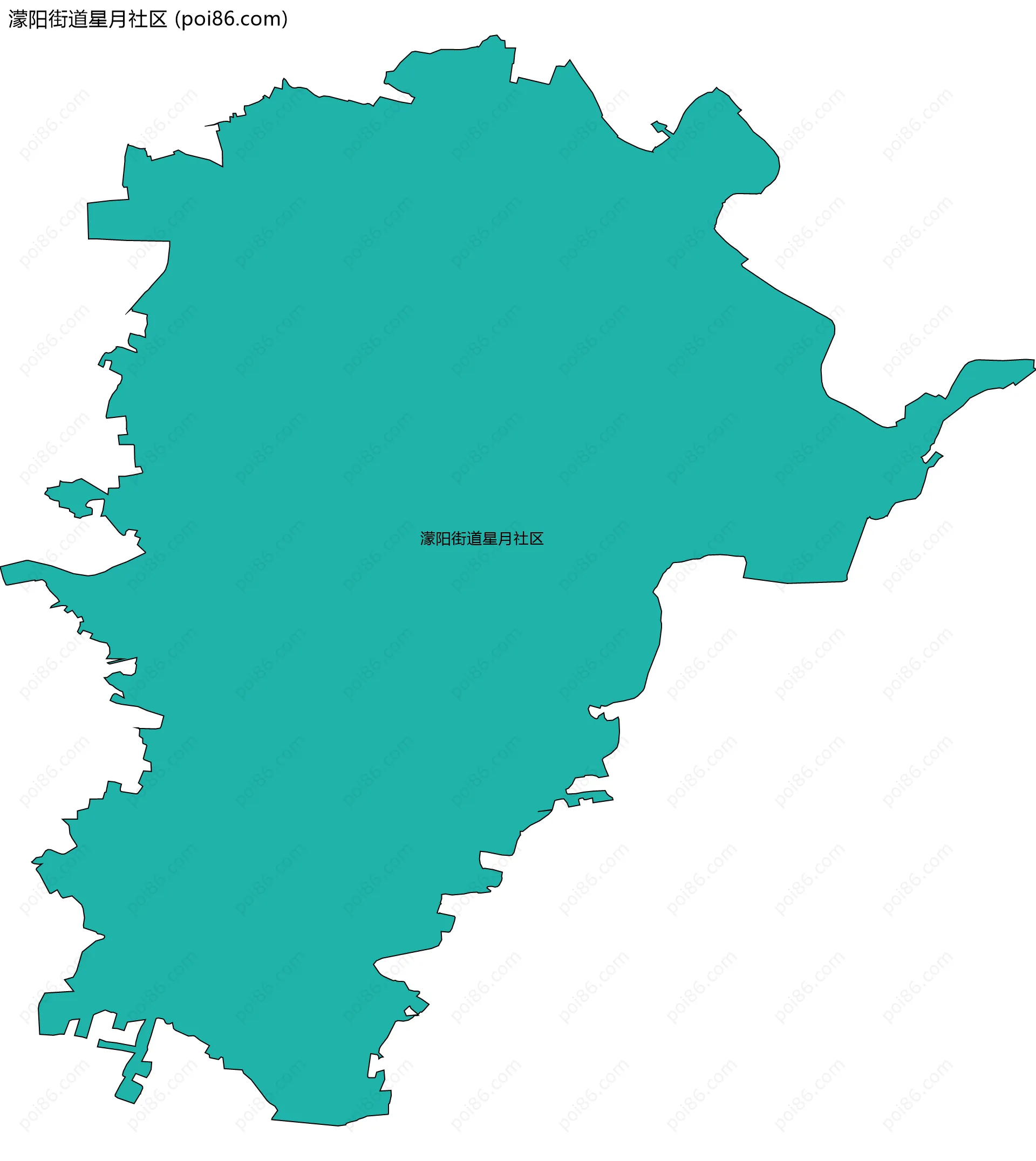 濛阳街道星月社区边界地图