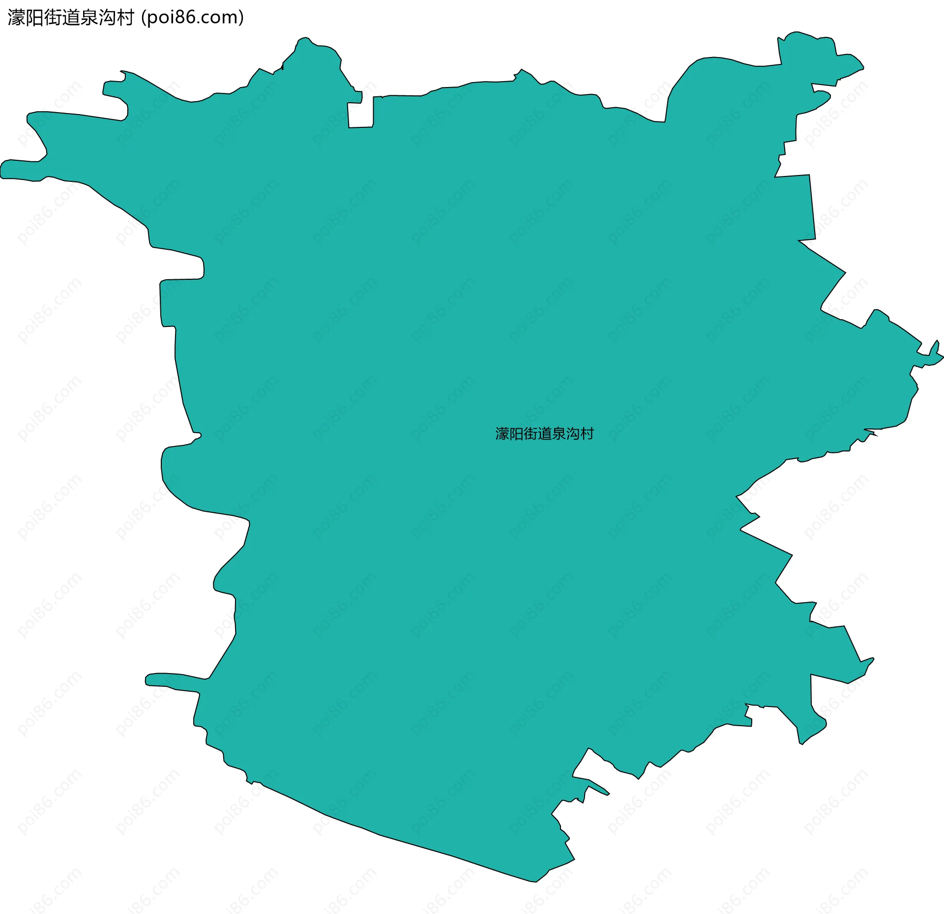 濛阳街道泉沟村边界地图