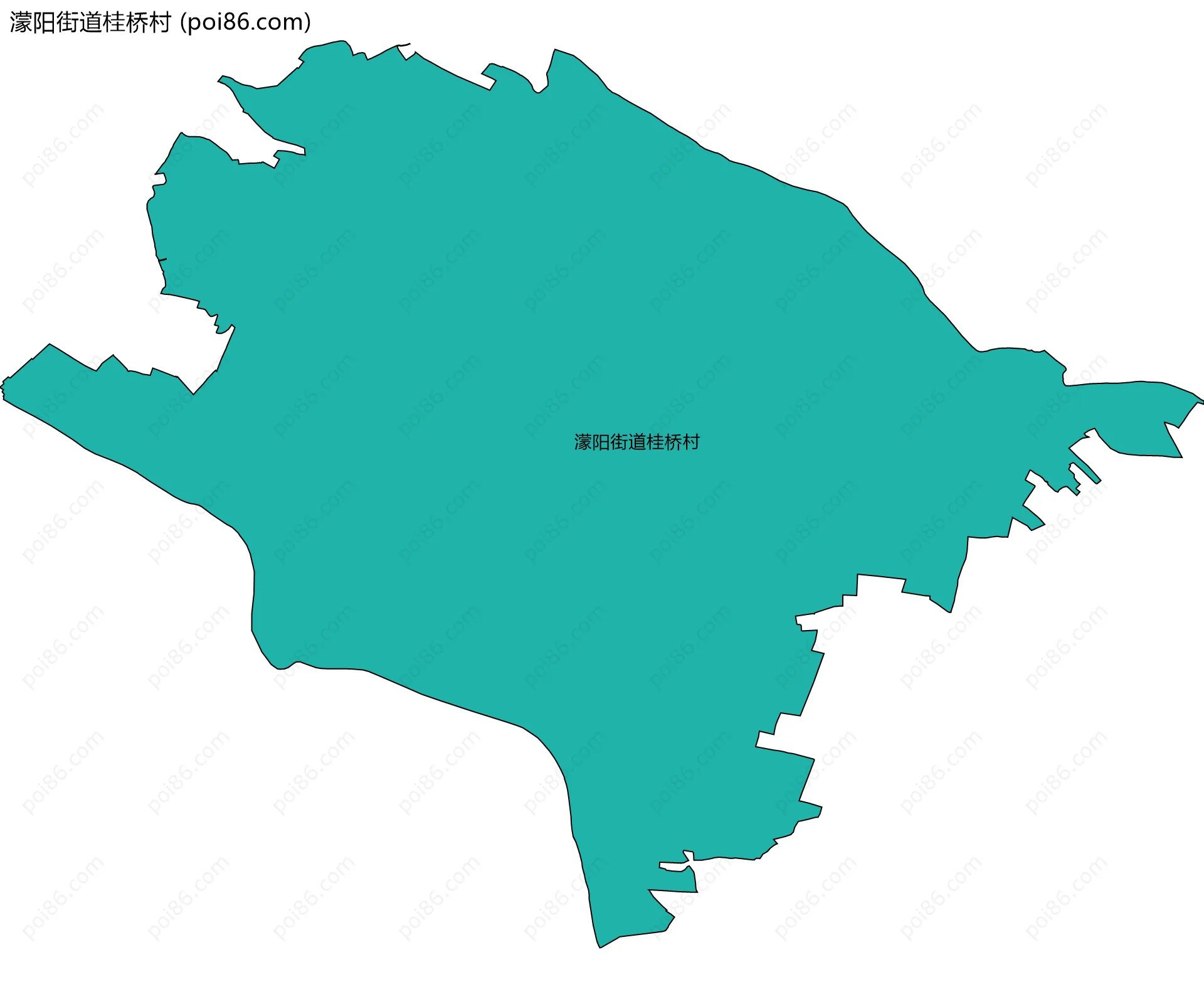 濛阳街道桂桥村边界地图