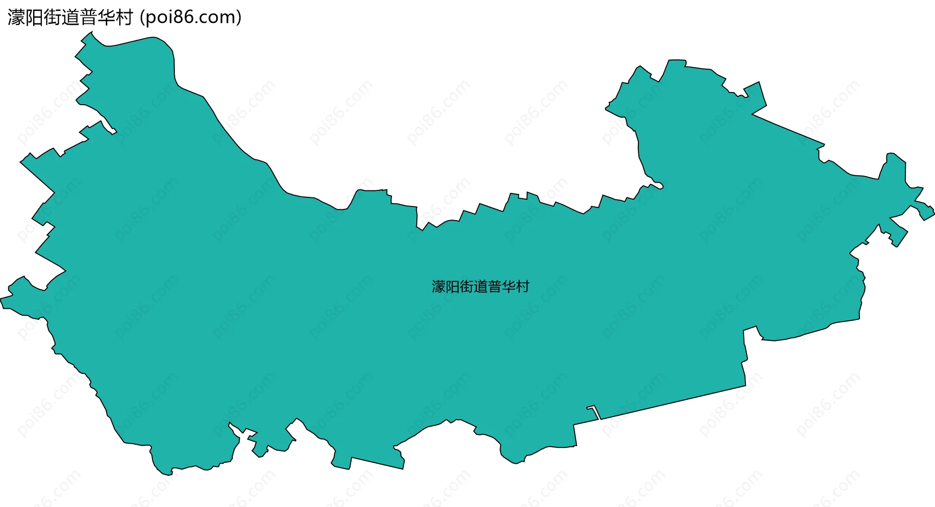 濛阳街道普华村边界地图