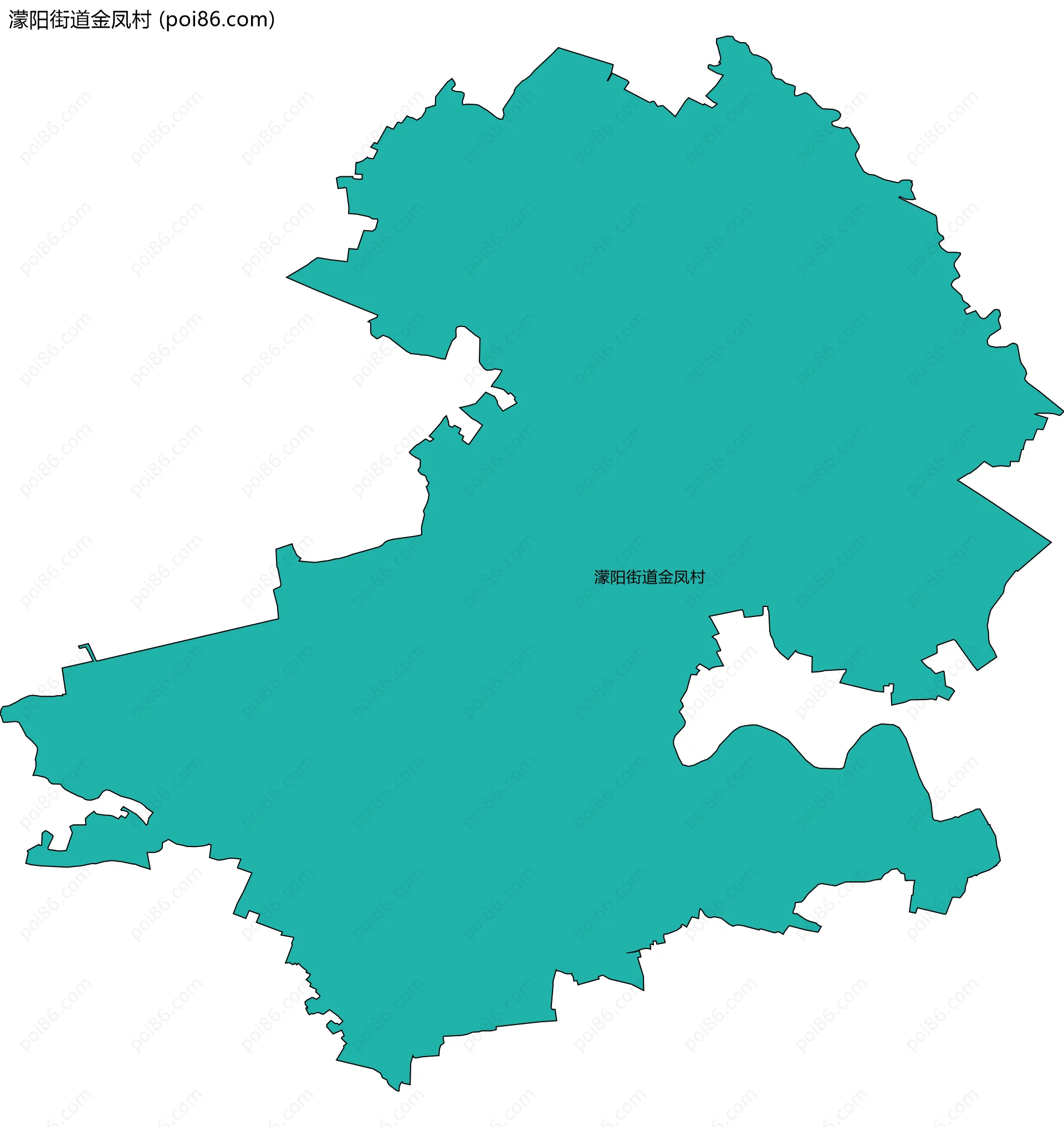 濛阳街道金凤村边界地图