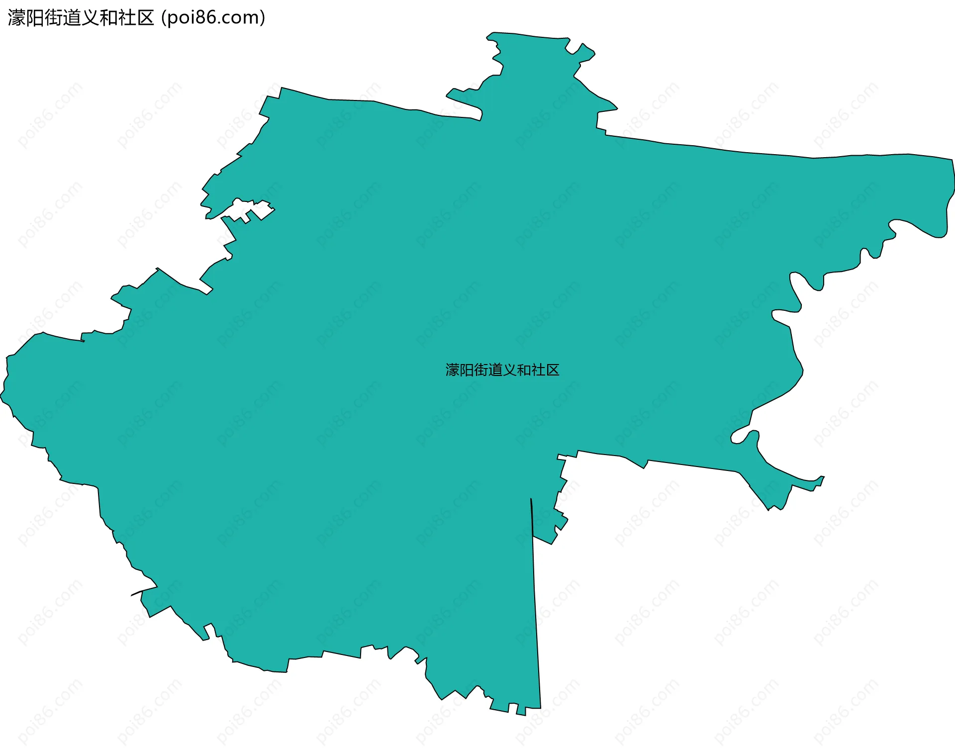 濛阳街道义和社区边界地图