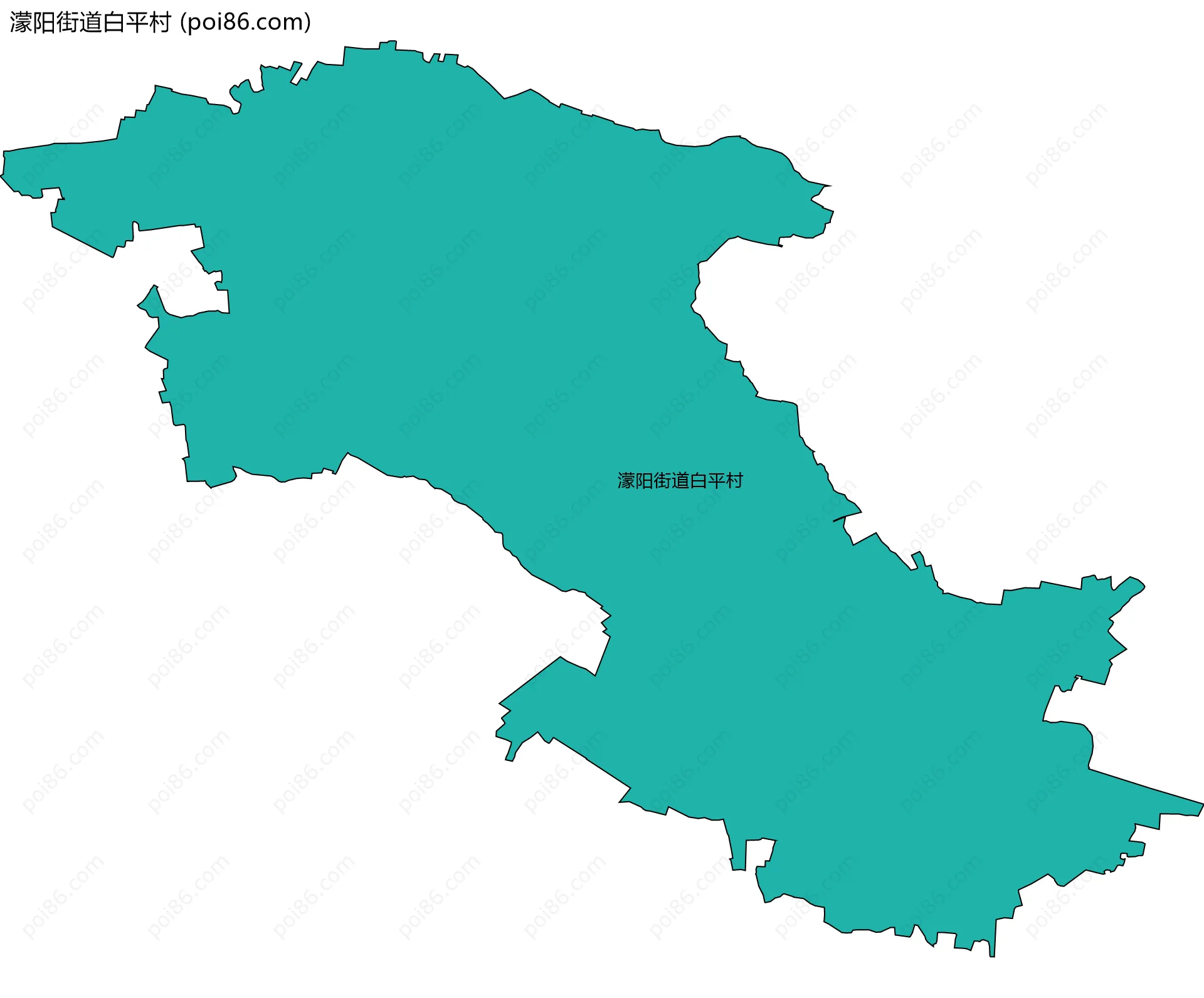 濛阳街道白平村边界地图