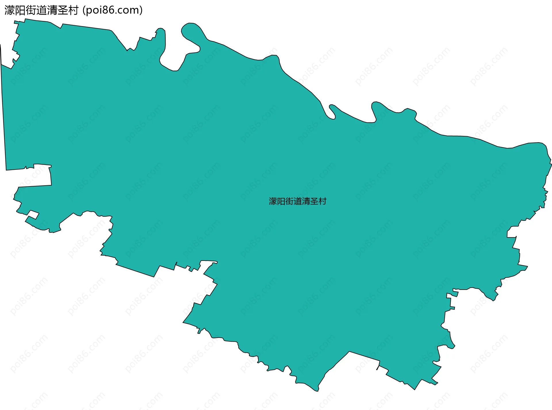濛阳街道清圣村边界地图