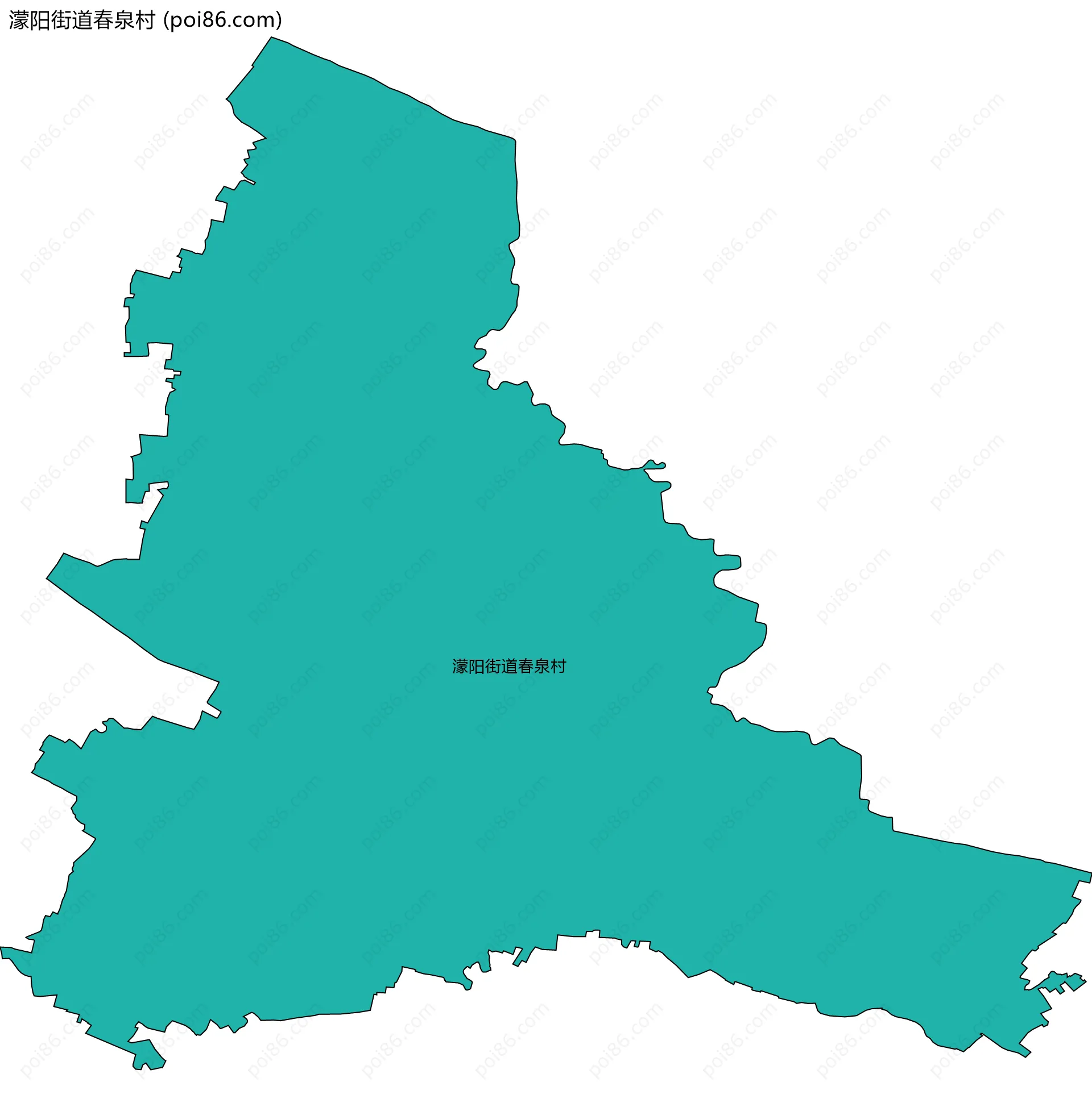 濛阳街道春泉村边界地图