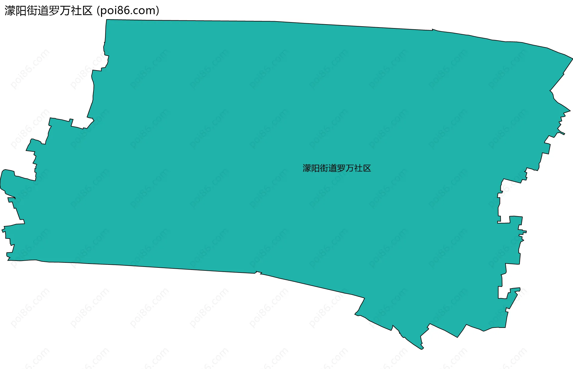 濛阳街道罗万社区边界地图