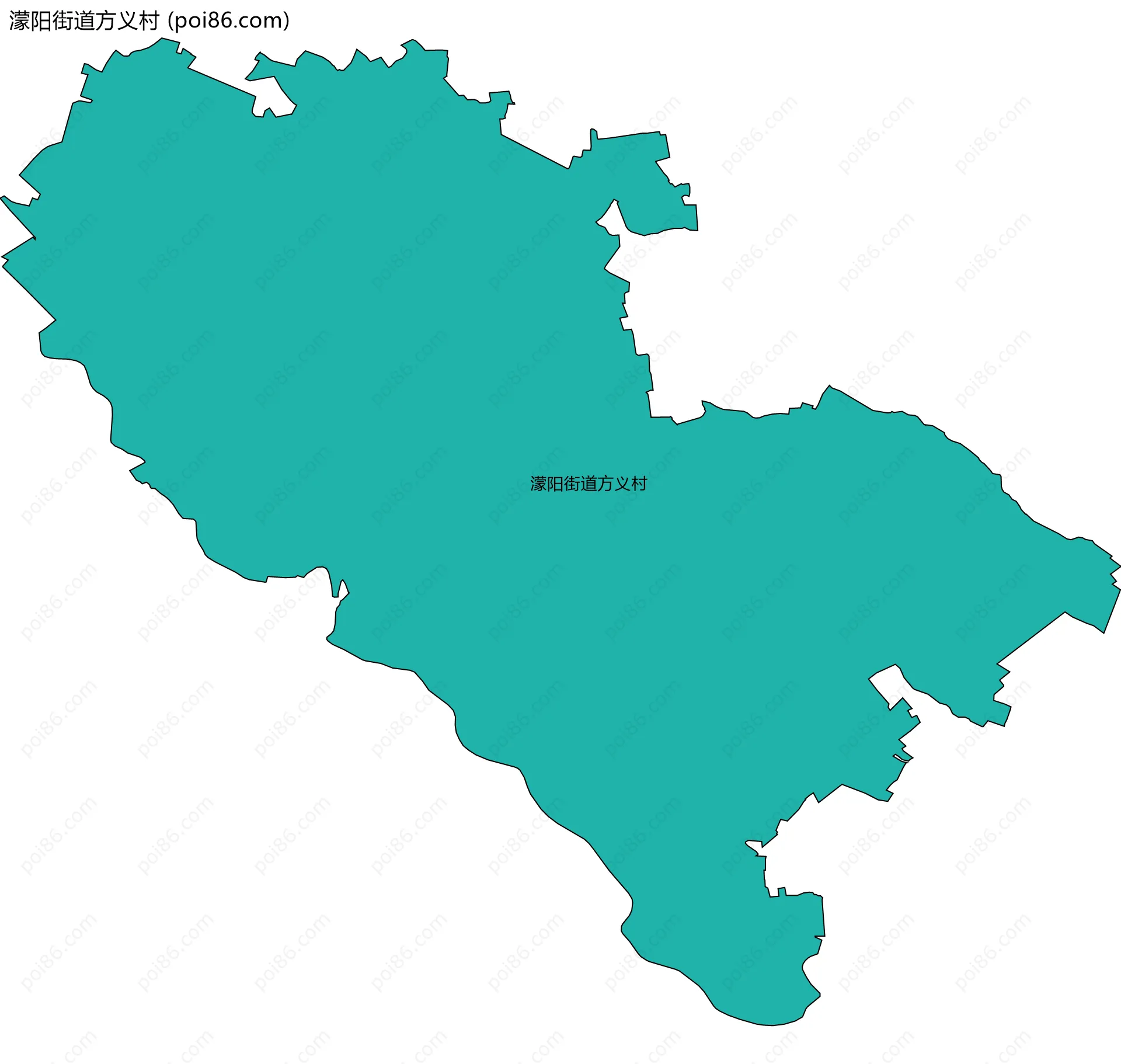 濛阳街道方义村边界地图