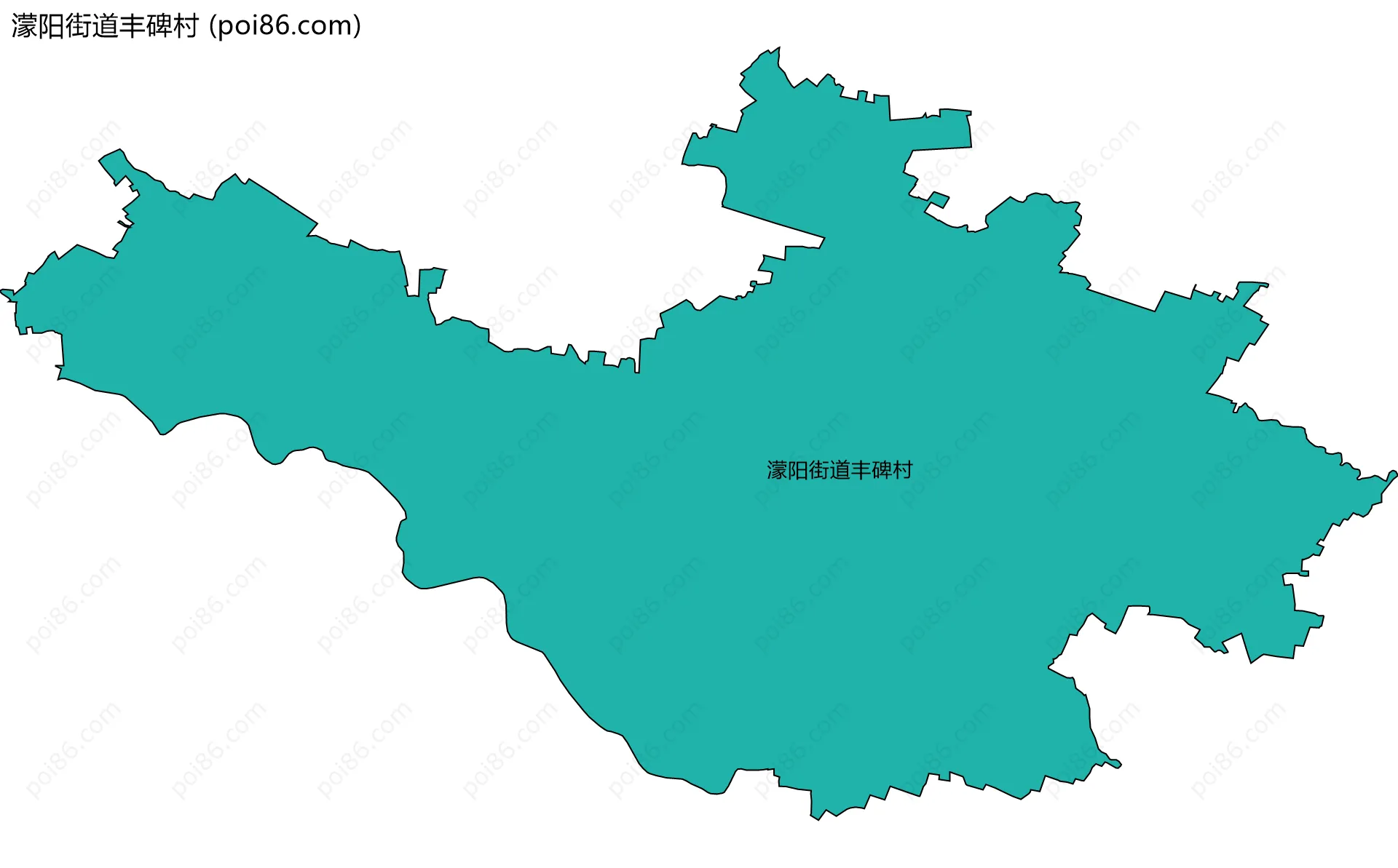 濛阳街道丰碑村边界地图