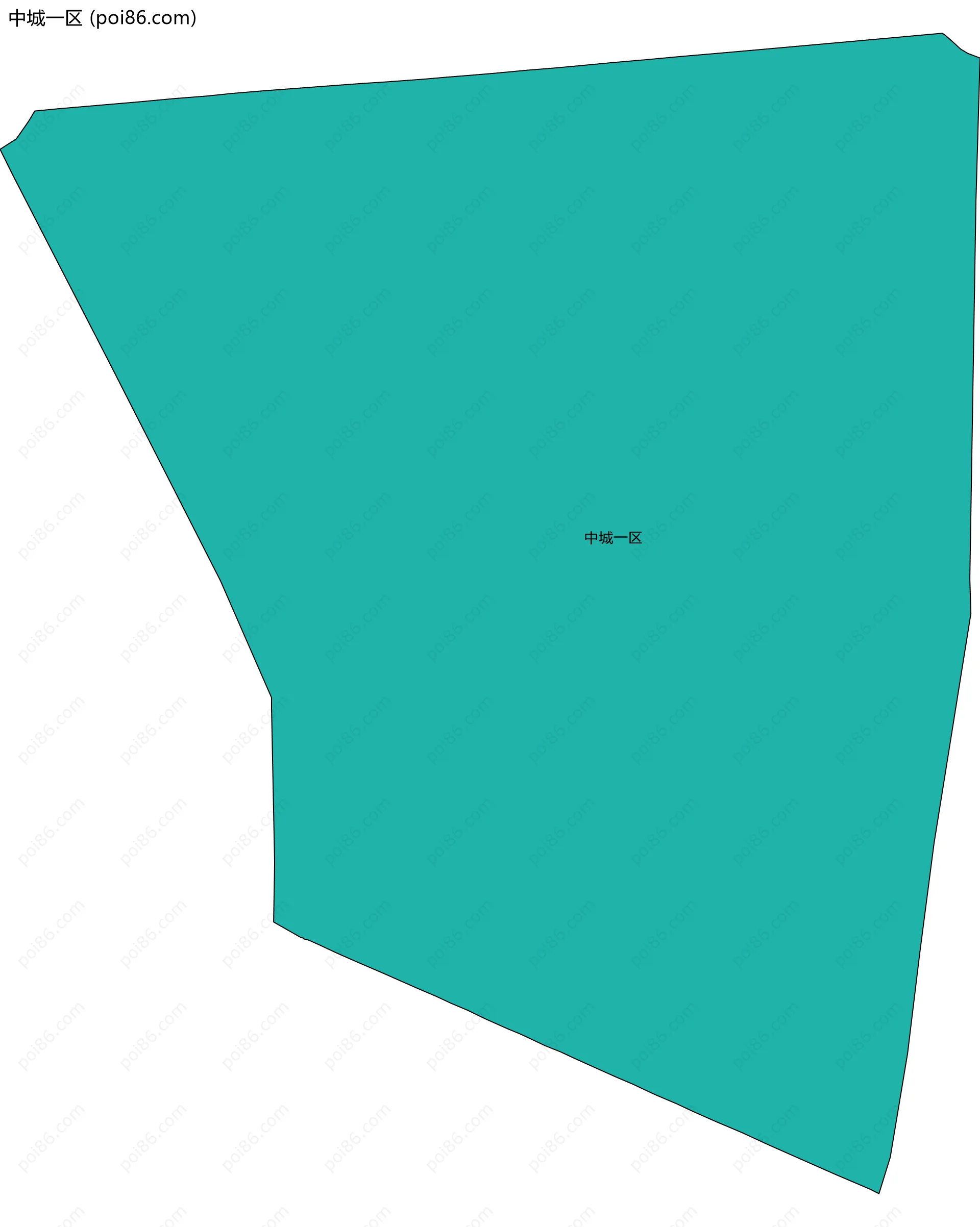 中城一区边界地图