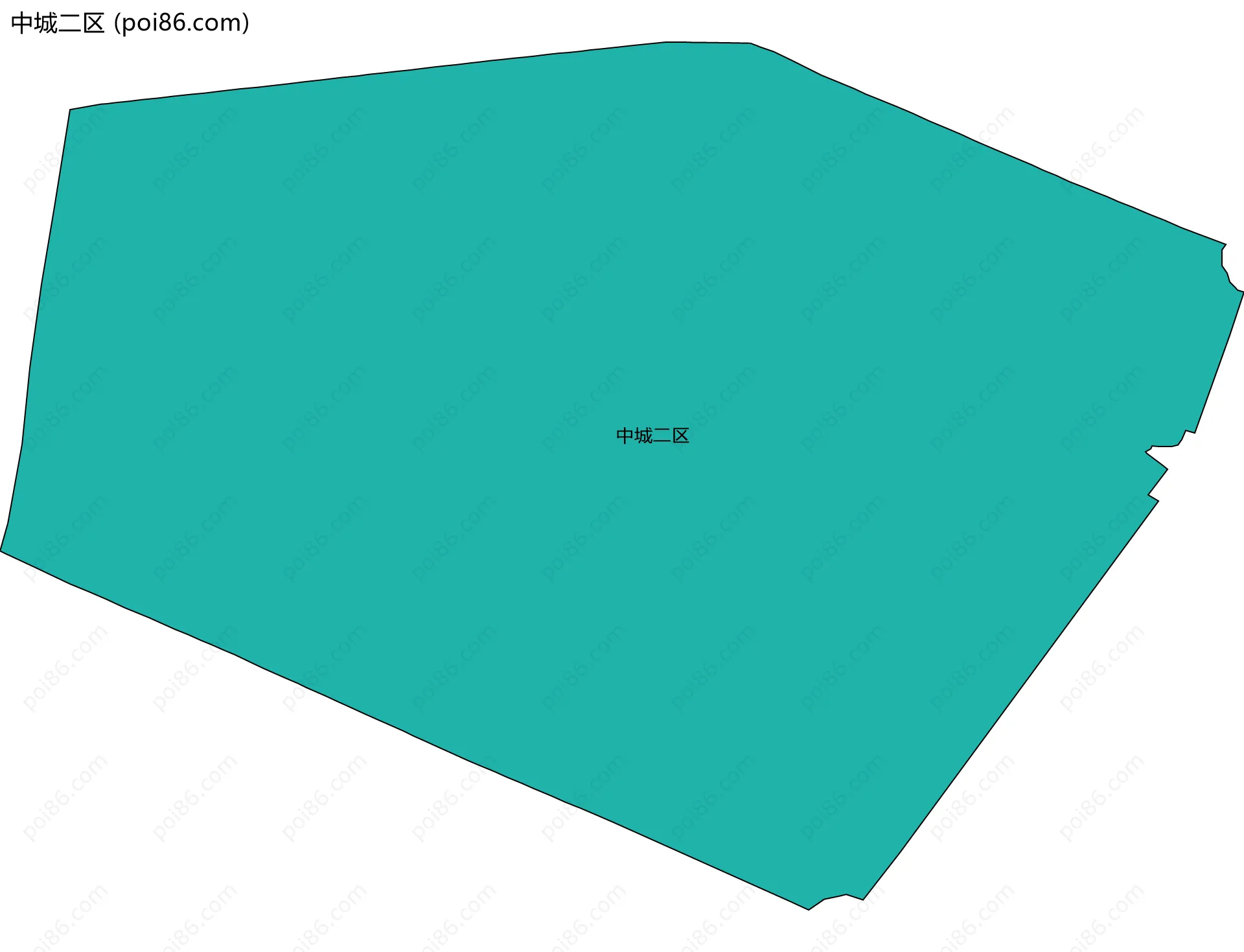 中城二区边界地图