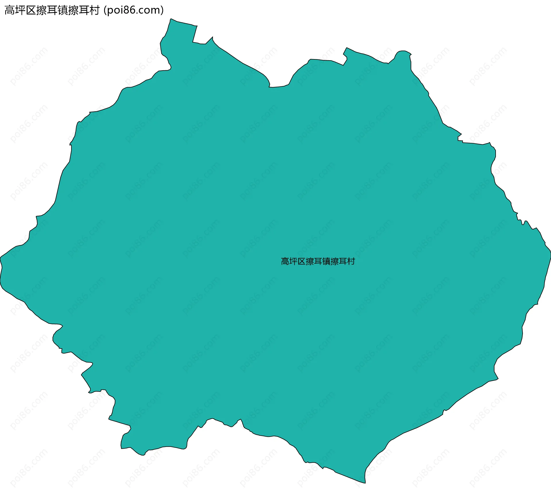 高坪区擦耳镇擦耳村边界地图