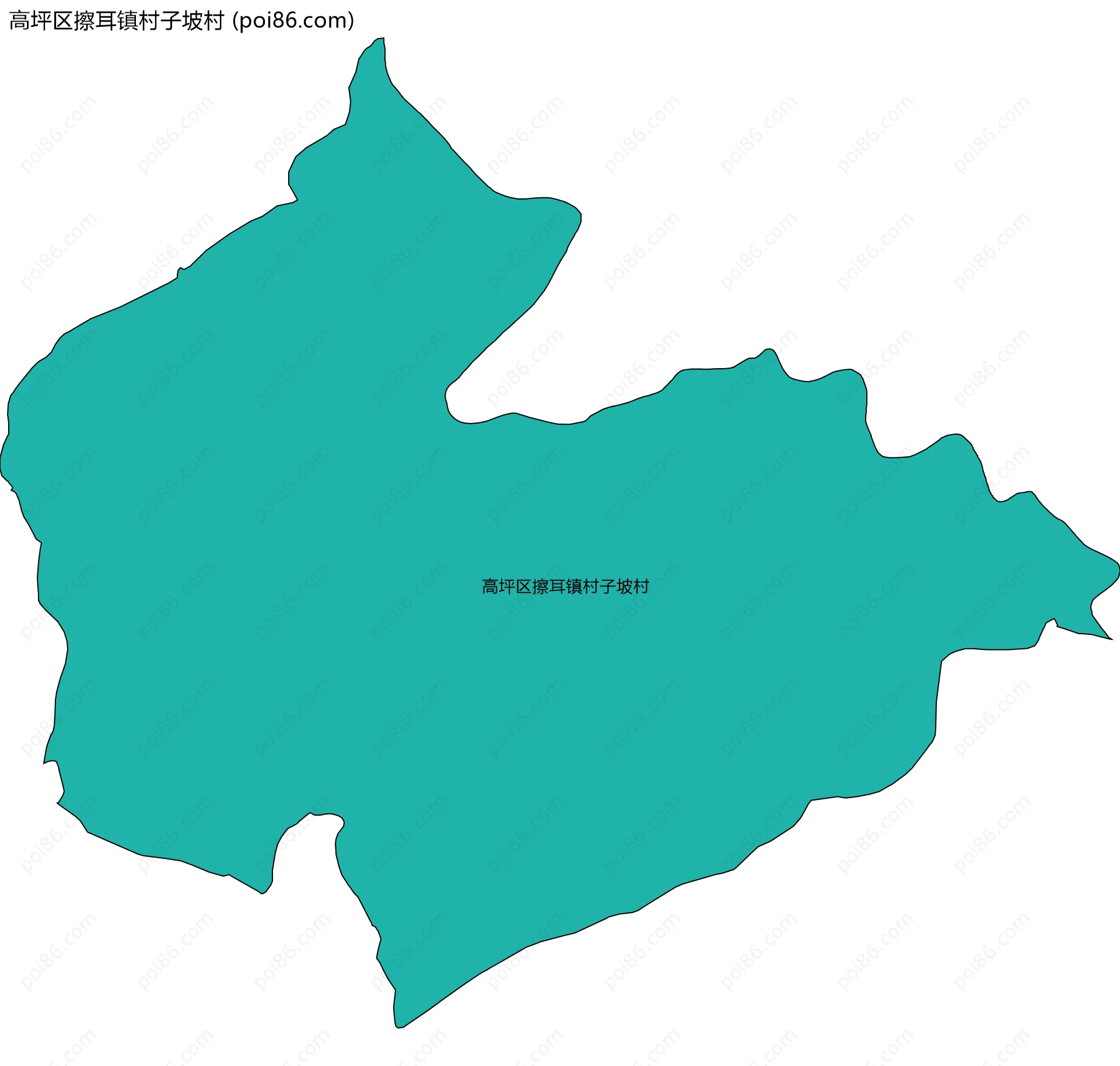 高坪区擦耳镇村子坡村边界地图