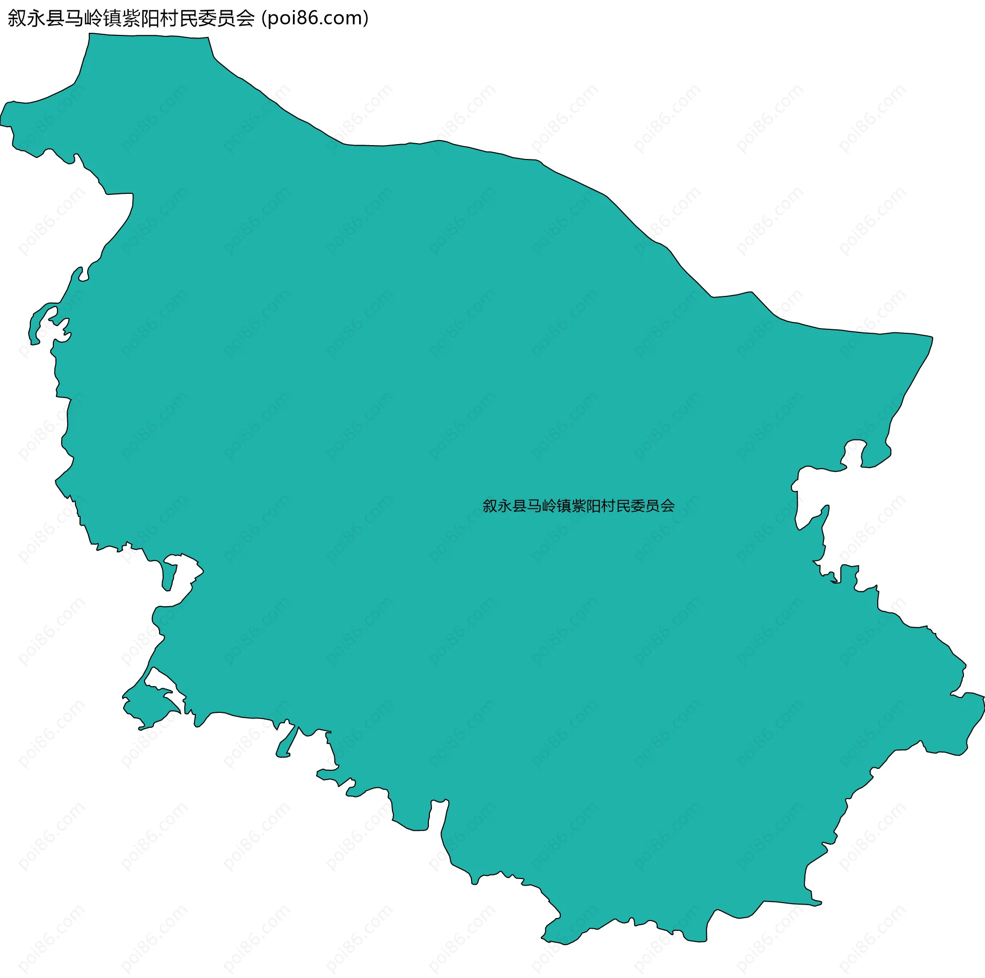 叙永县马岭镇紫阳村民委员会边界地图