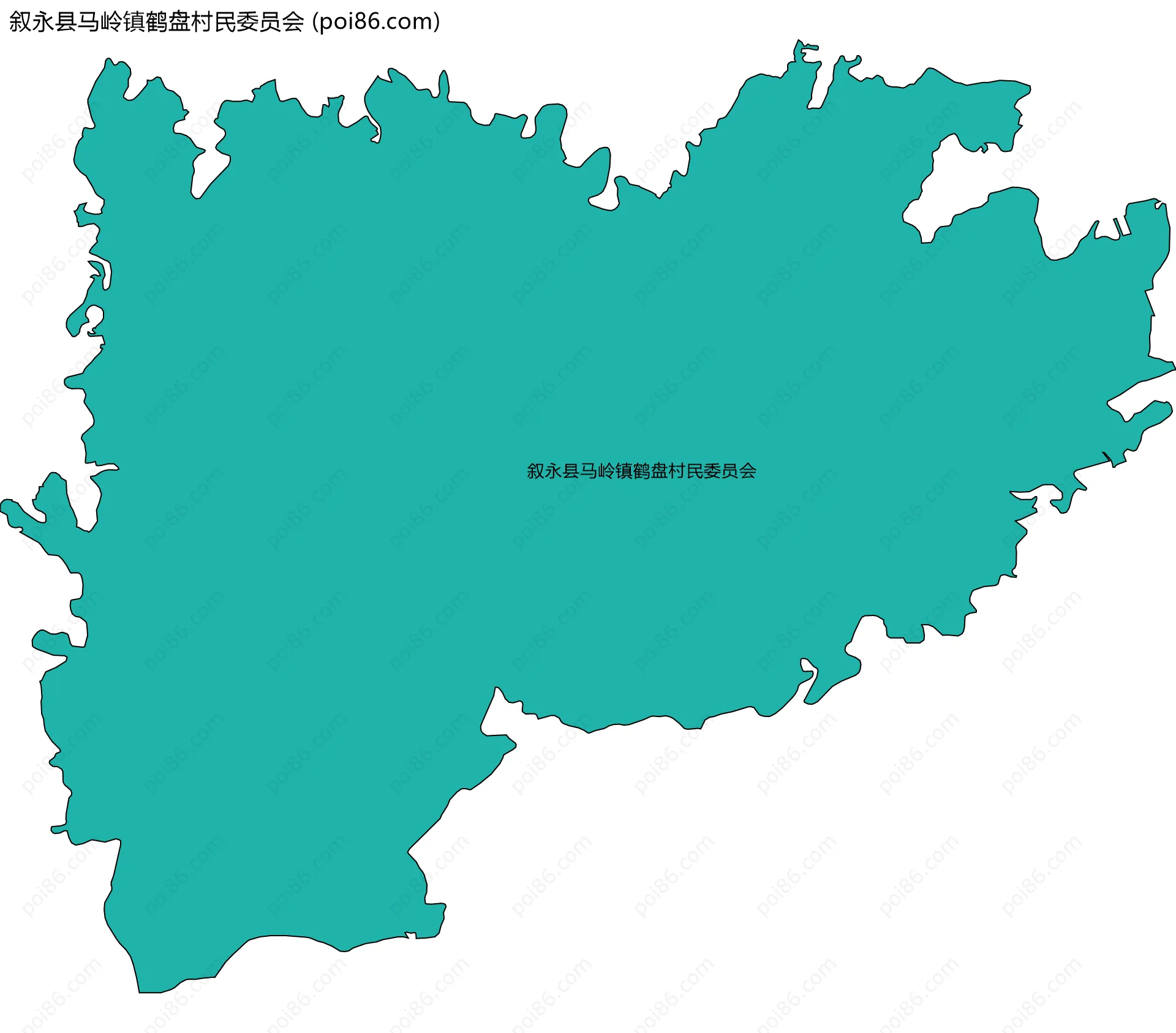 叙永县马岭镇鹤盘村民委员会边界地图
